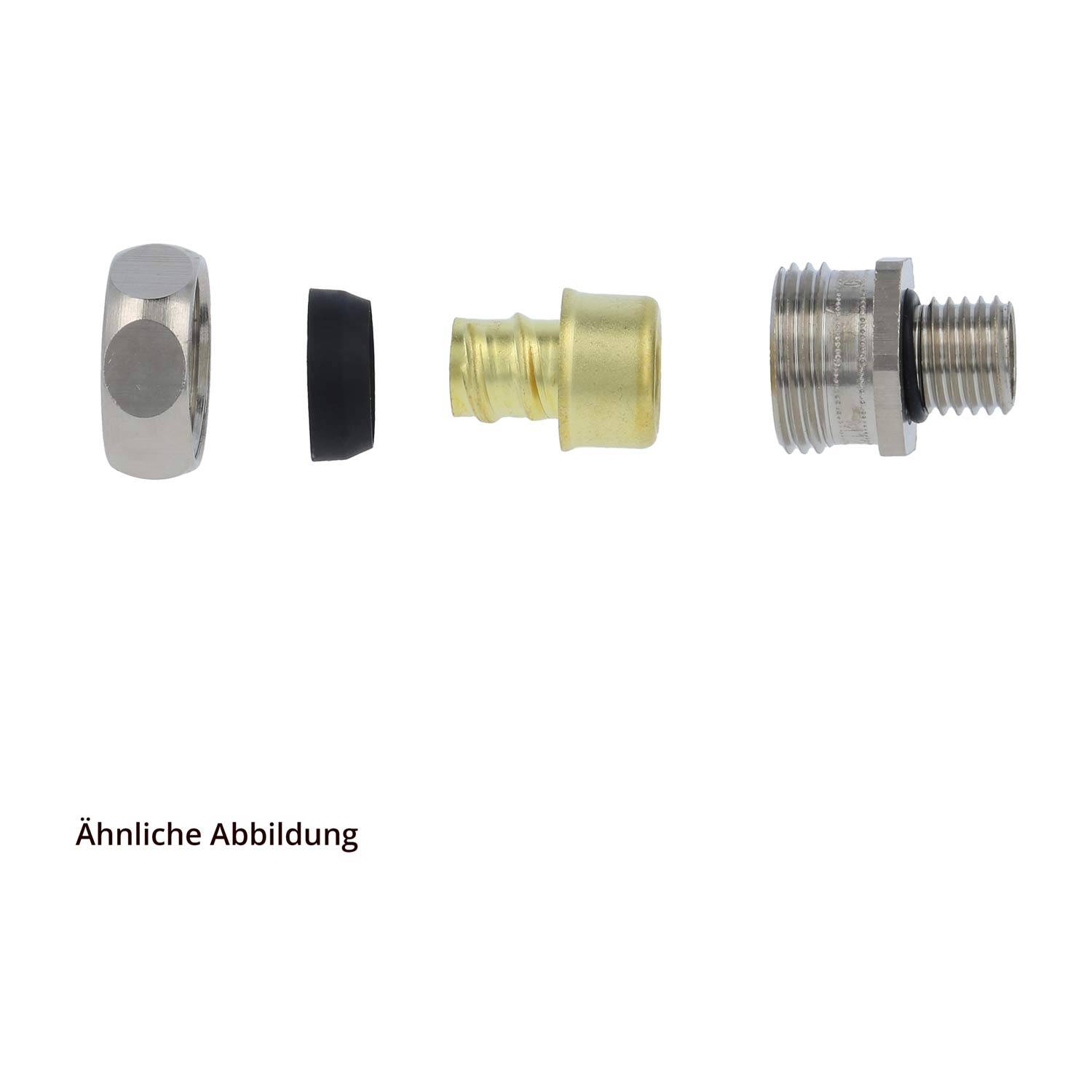 US2-M Metallverschraubung gerade Gewinde M50x1,5 für Schlauch-Außendurchmesser 56,0mm für Schlauch-Innendurchmesser