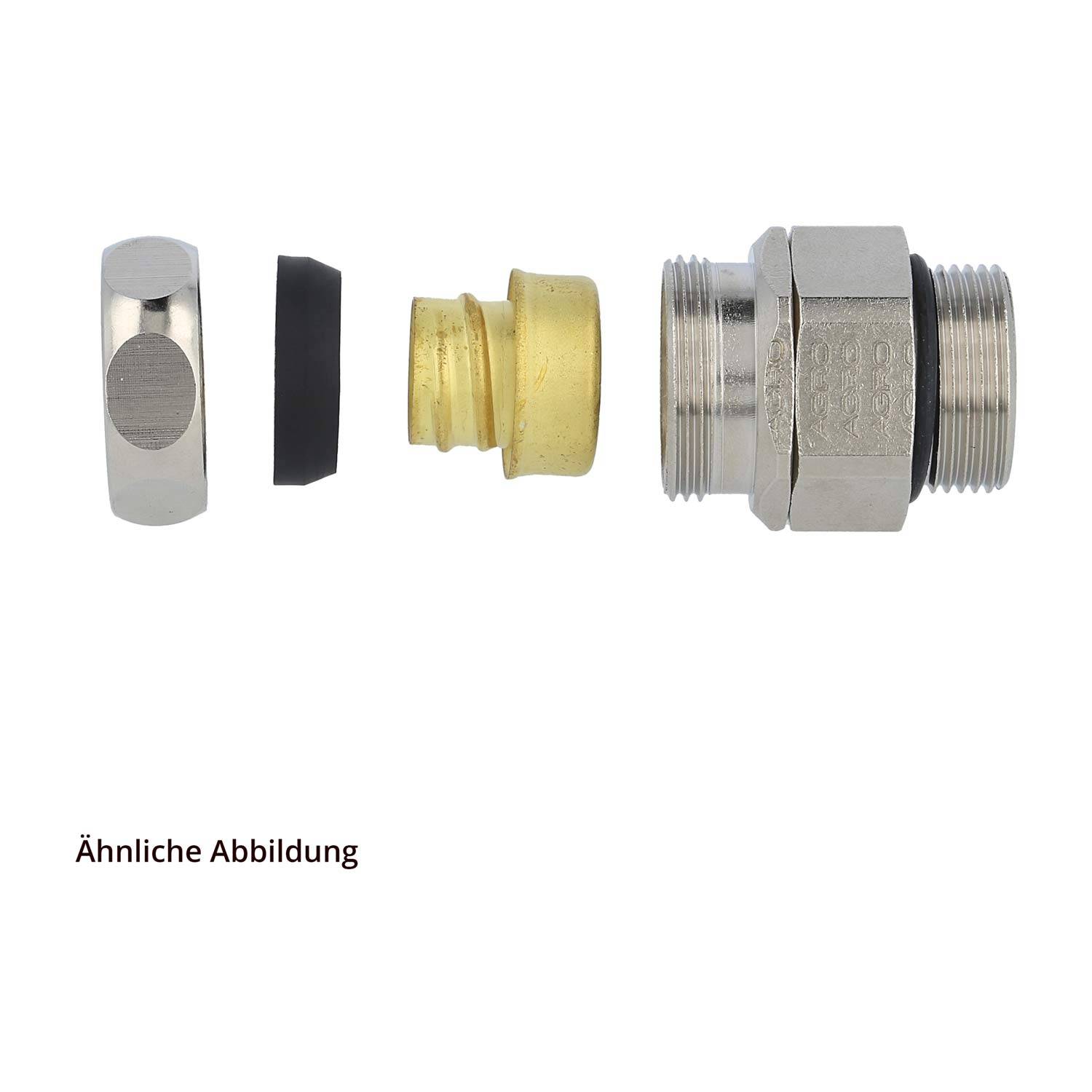 USDR-M Metallverschraubung gerade Gewinde M63x1,5 für Schlauch-Außendurchmesser 56,0mm für Schlauch-Innendurchmesser