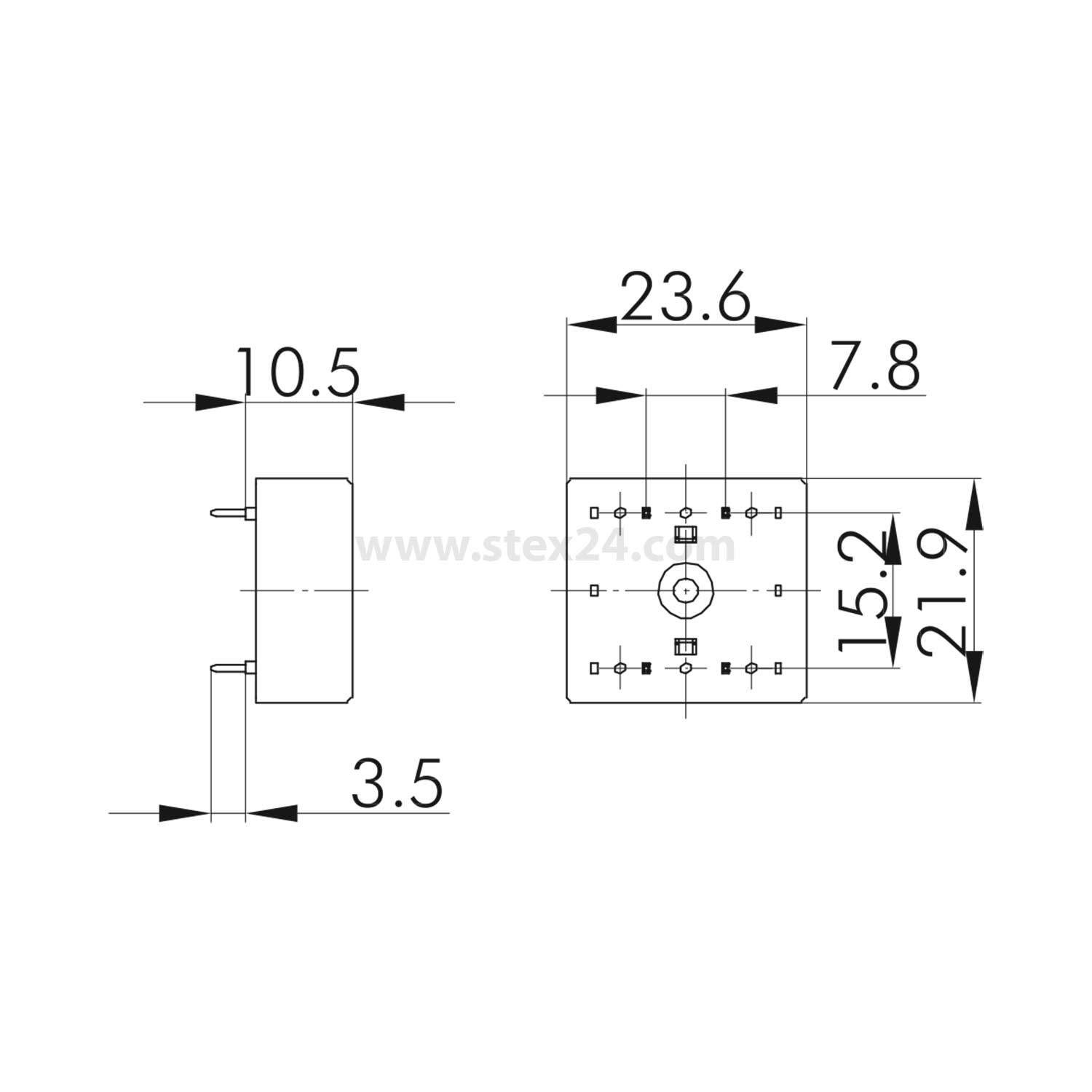 XAP411 Georg Schlegel Steckfassung mit 4 Kontakten für Kontaktgeber Baureihe BZ Printanschluss - 1Stück