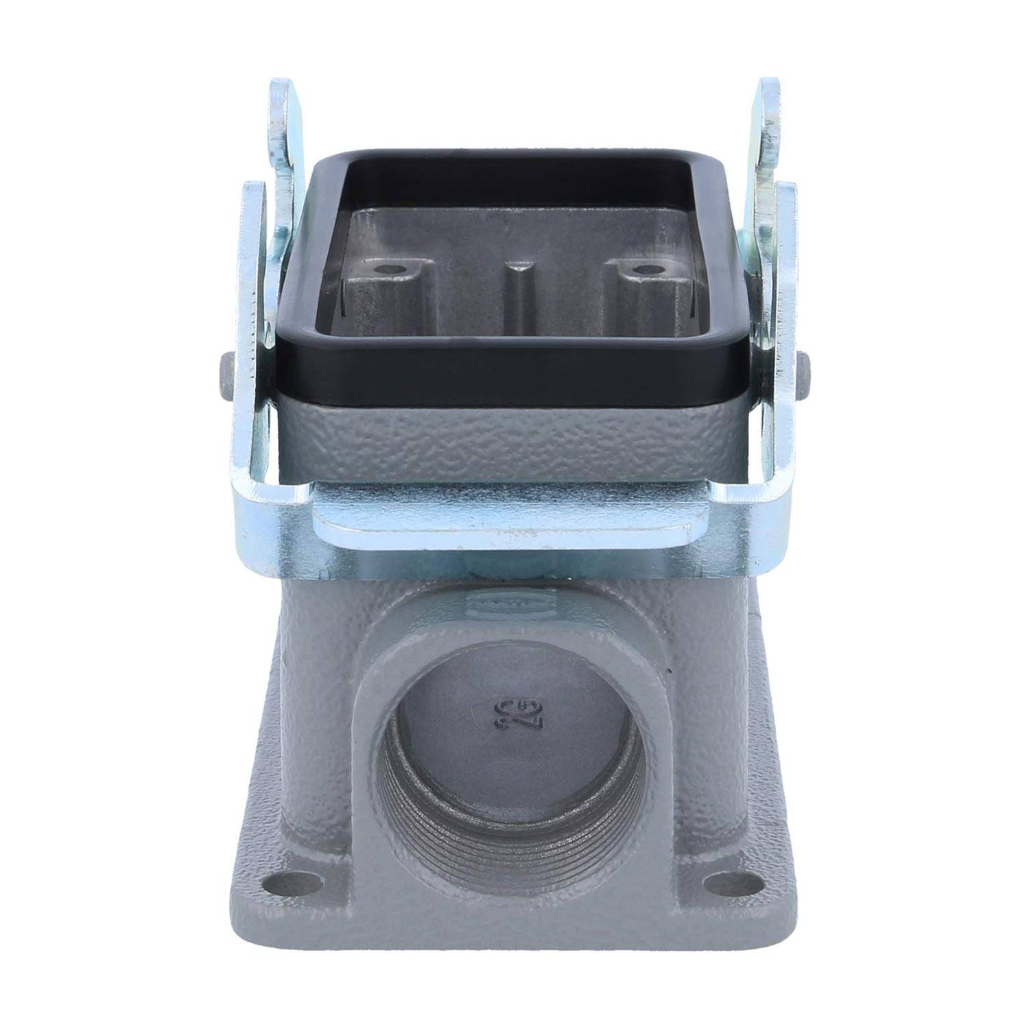 04301101233 HARTING Han 10B Sockelgehäuse niedrig, 2xM25 seitlicher Kabelabgang, mit 2 Querbügeln Verschraubung M25