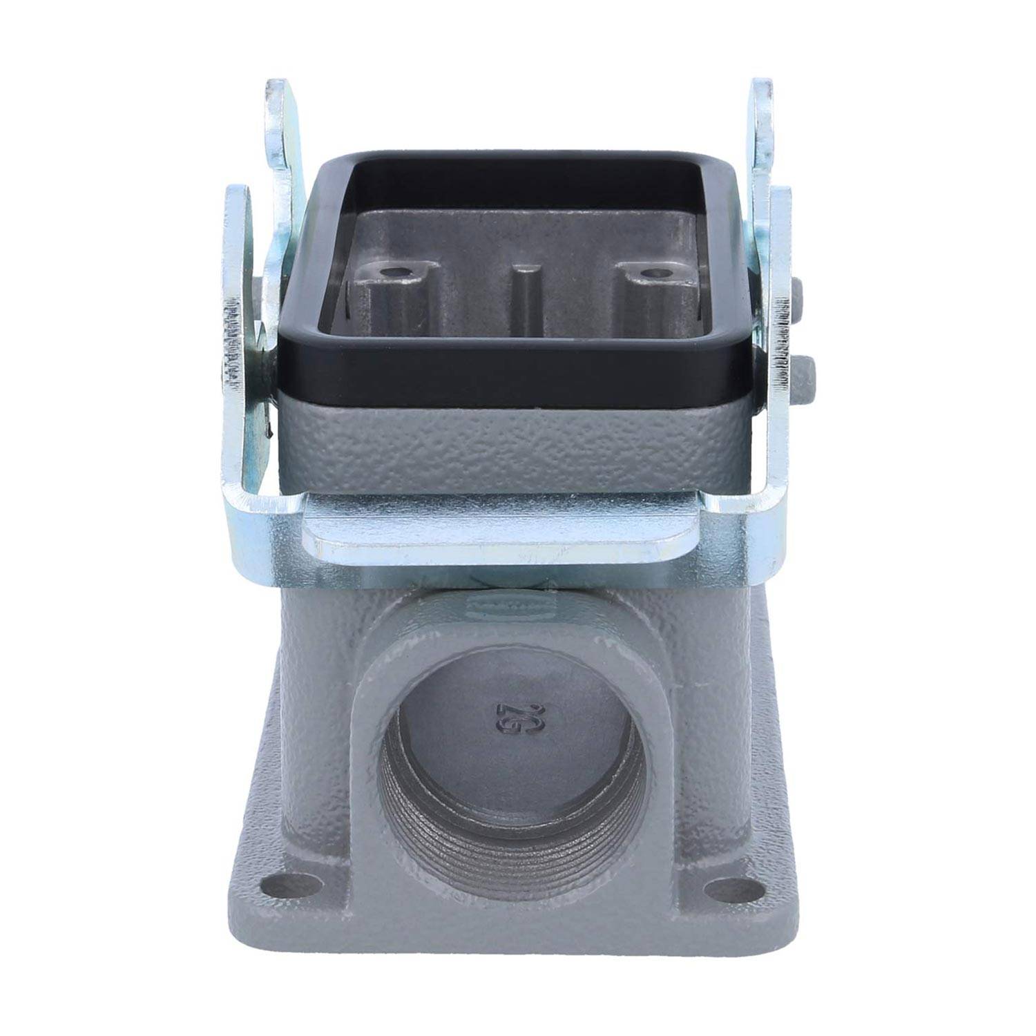 04301101233 HARTING Han 10B Sockelgehäuse niedrig, 2xM25 seitlicher Kabelabgang, mit 2 Querbügeln Verschraubung M25