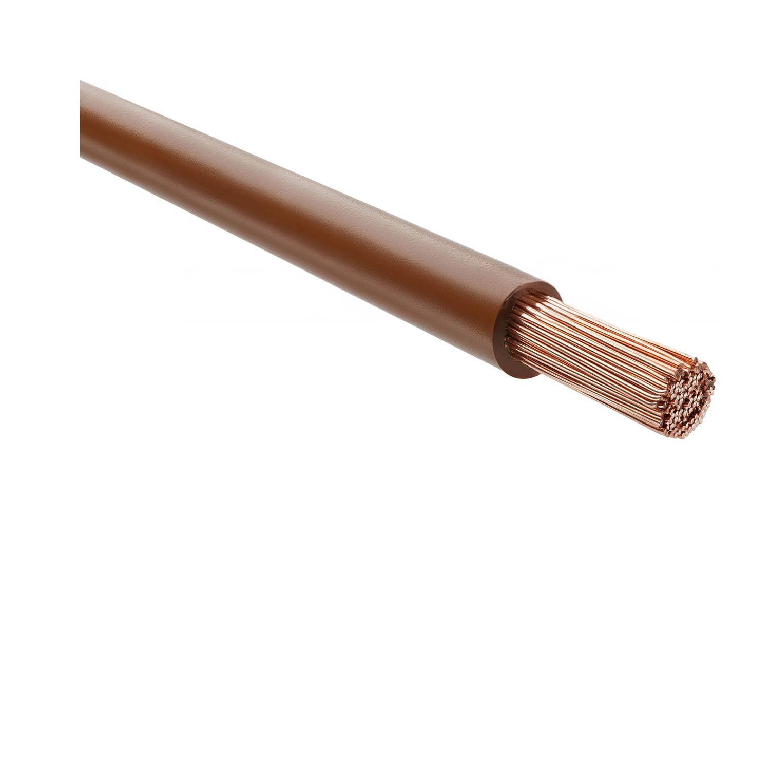 29260 HELU KABEL H07V-K 1X50mm² BN (braun) Einzelader PVC braun AD 13,9mm Nennspannung Uo/U 450V/750V - 1Meter