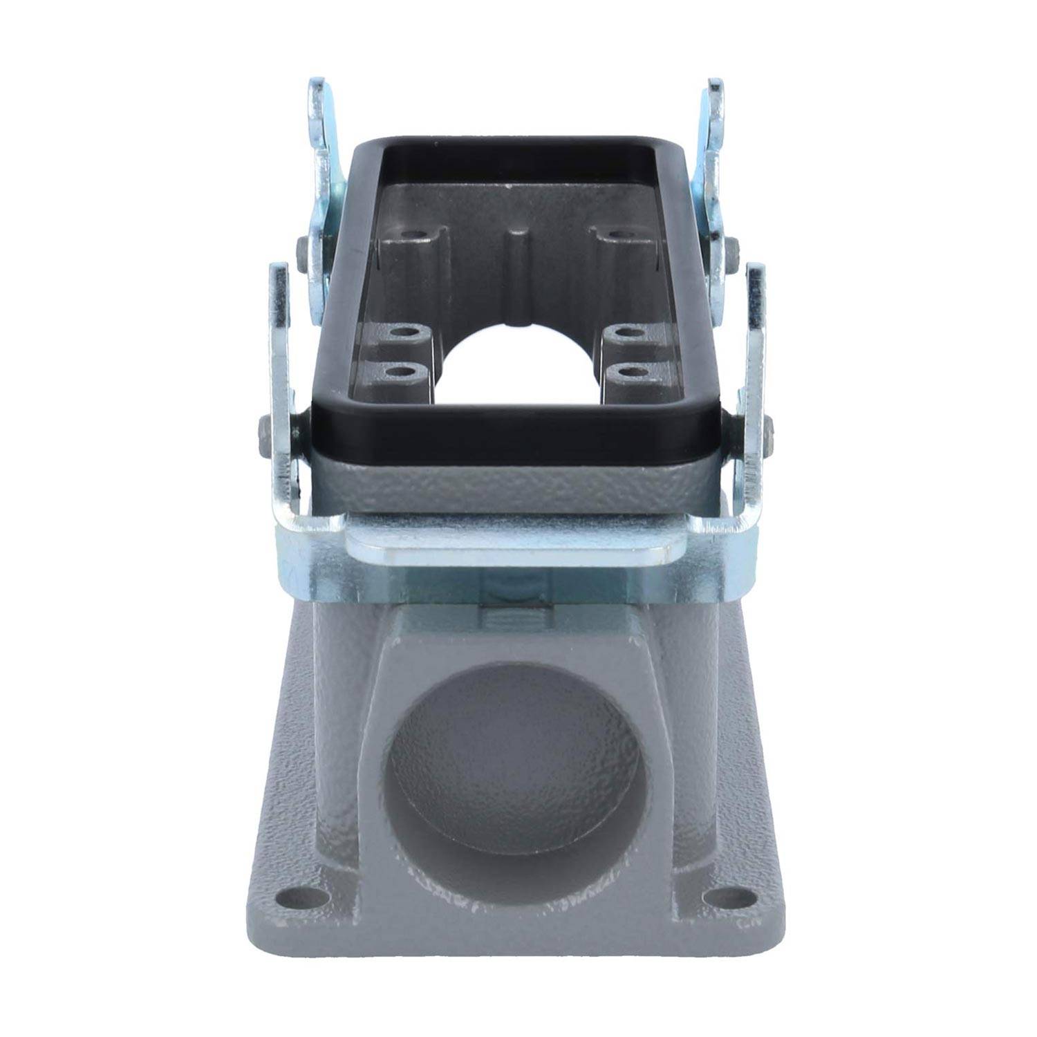 04301241233 HARTING Han 24B für 2 Einsätze Sockelgehäuse niedrig, 1xPG21 seitlicher Kabelabgang, mit 2 Querbügeln