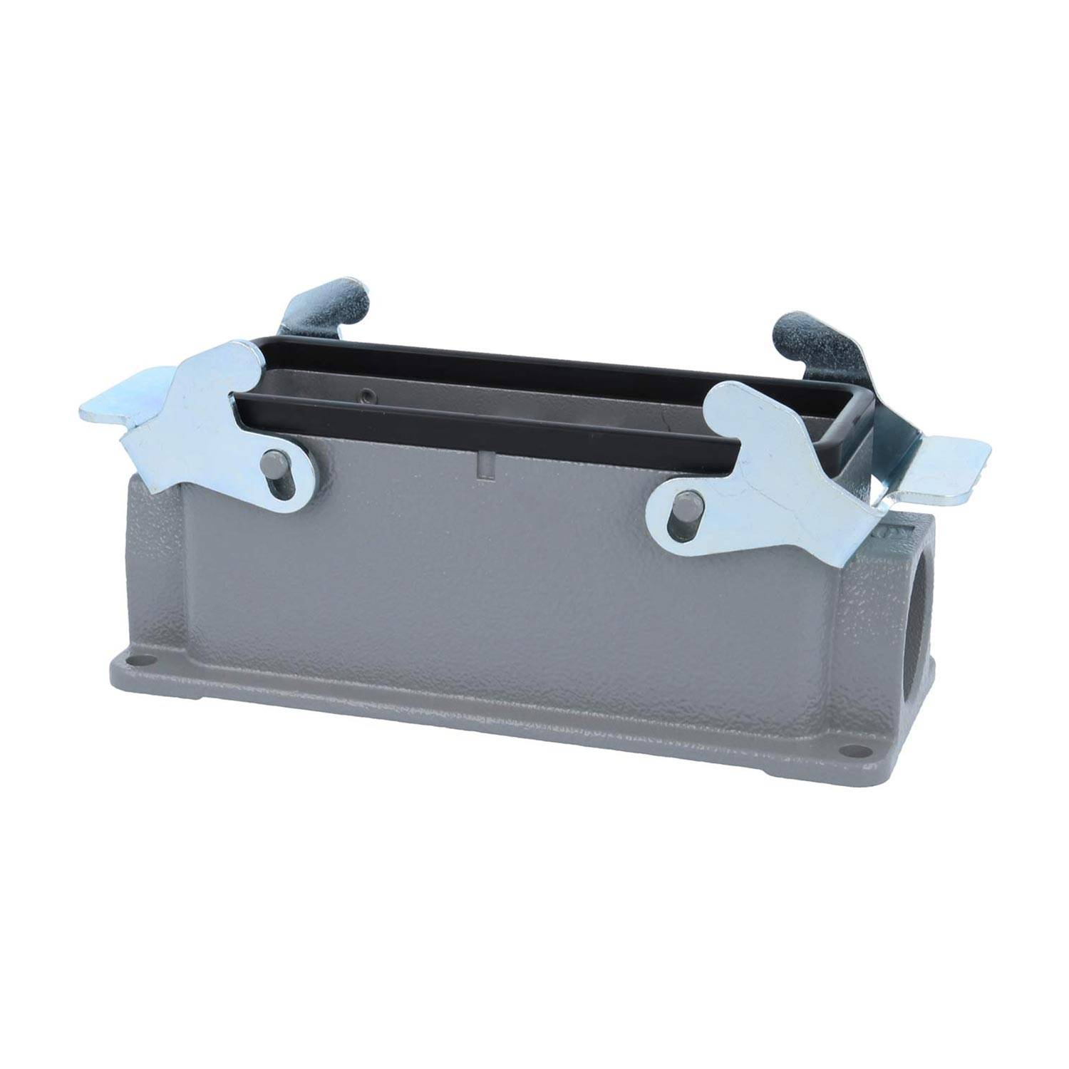 04301241233 HARTING Han 24B für 2 Einsätze Sockelgehäuse niedrig, 1xPG21 seitlicher Kabelabgang, mit 2 Querbügeln