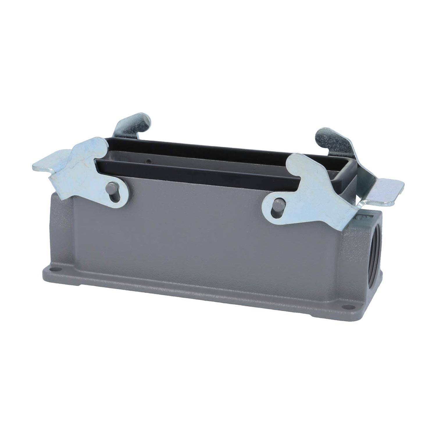 04301241230 HARTING Han 24B Sockelgehäuse niedrig, 1xPG21 seitlicher Kabelabgang, mit 2 Querbügeln Verschraubung PG21