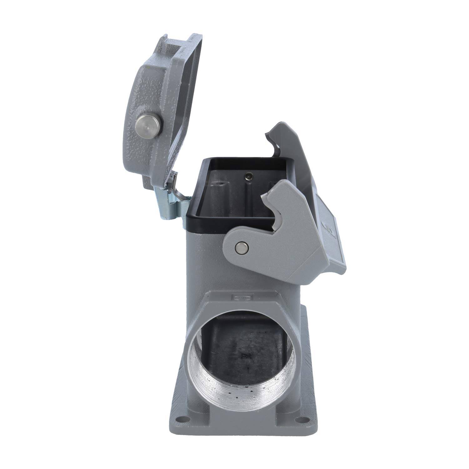 05300242267 HARTING Han 24B Sockelgehäuse hoch, 2xM40 seitlicher Kabelabgang, mit 1 Längsbügel mit Schutzkappe Metall -