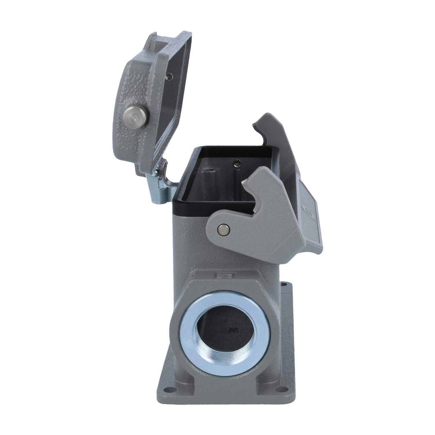 05300242265 HARTING Han 24B Sockelgehäuse hoch, 2xM25 seitlicher Kabelabgang, mit 1 Längsbügel mit Schutzkappe Metall -