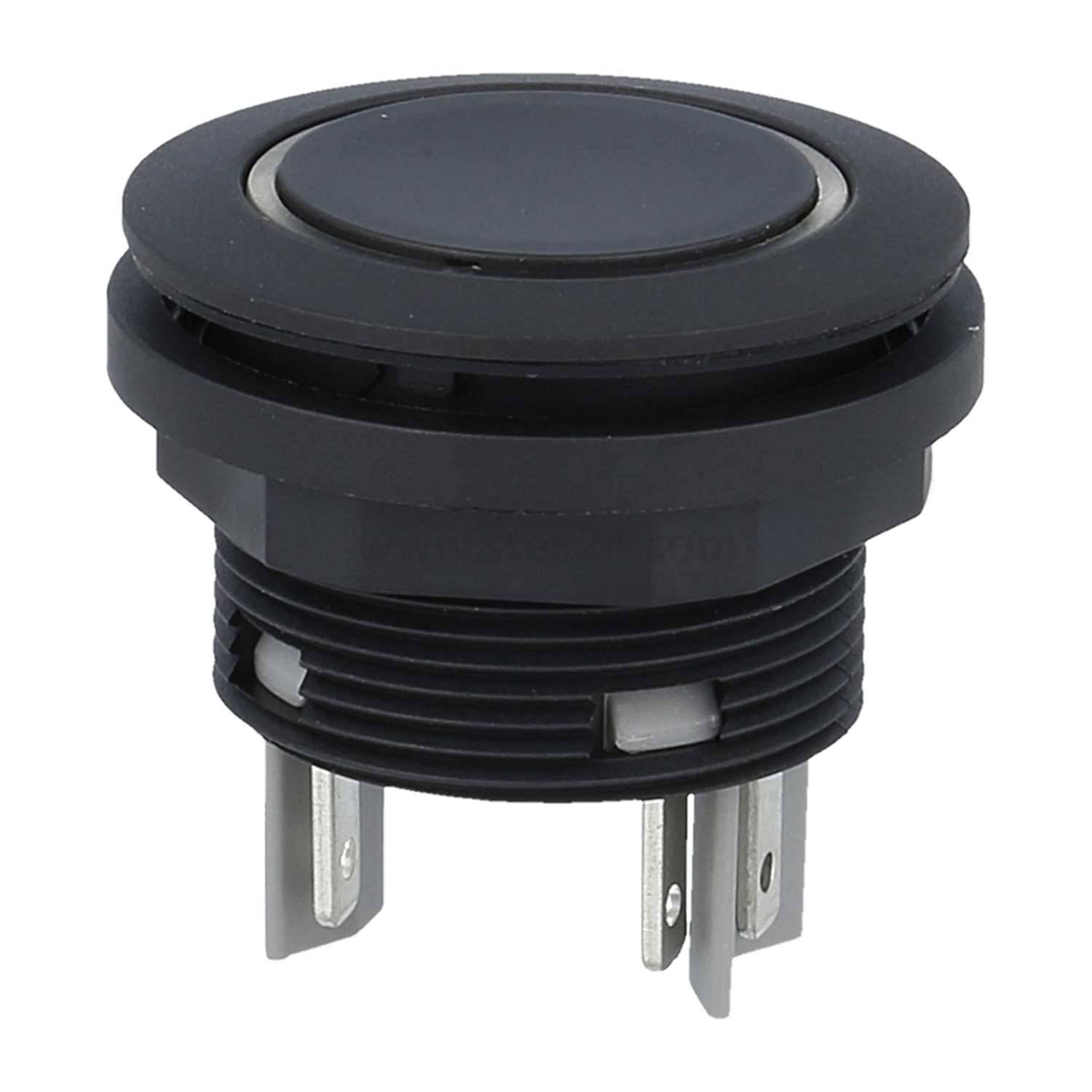 SSWTLRWI Georg Schlegel Drucktaste mit Ringbeleuchtung, 1S beleuchtbar, rund, SHORTRON Flachstecker 2,8mm x 0,8mm -