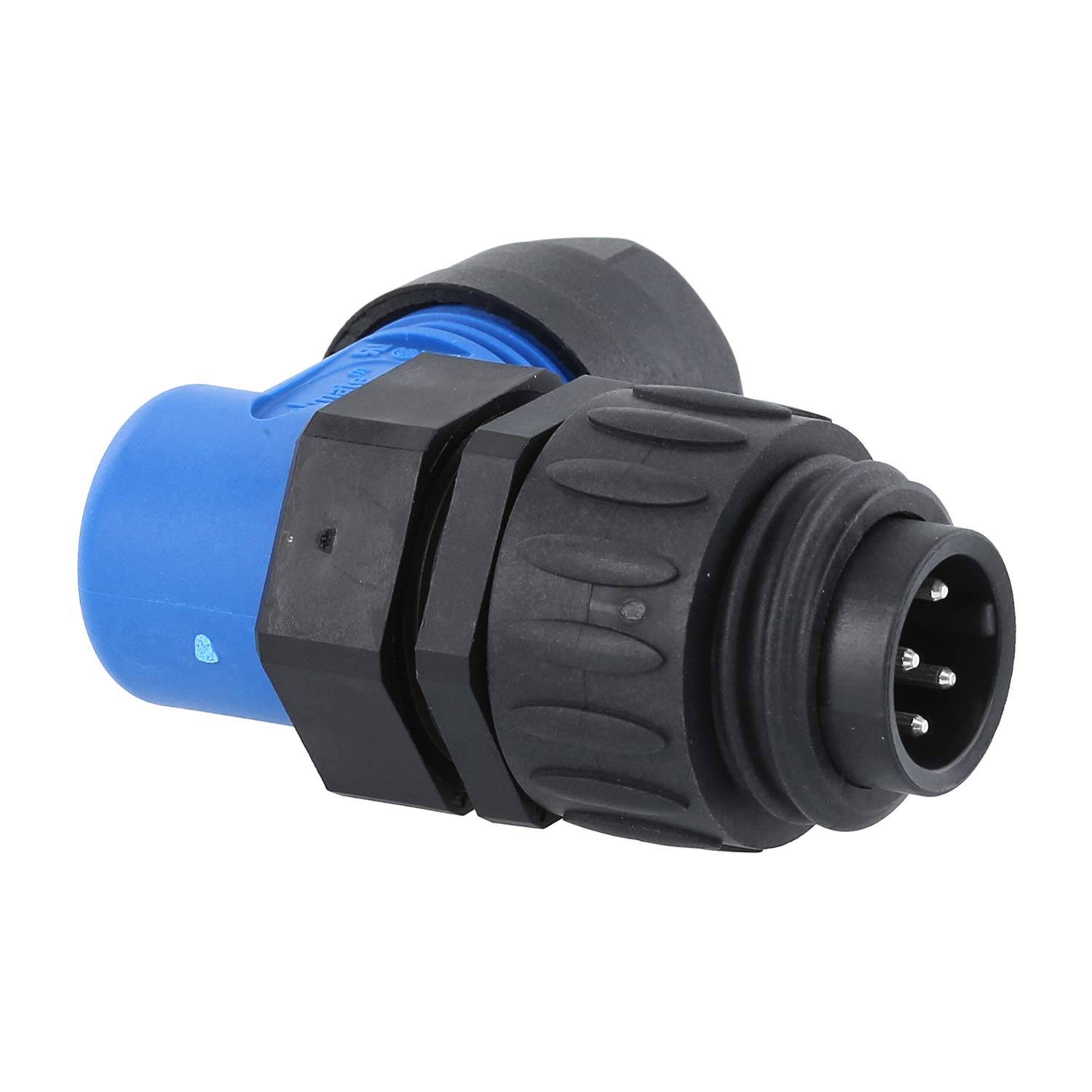 C01630K00610010 Amphenol RD24-KSW Kabelsteckverbinder gewinkelt Stift Lötanschluss, Polzahl 6+PE Kabelabgang seitlich,