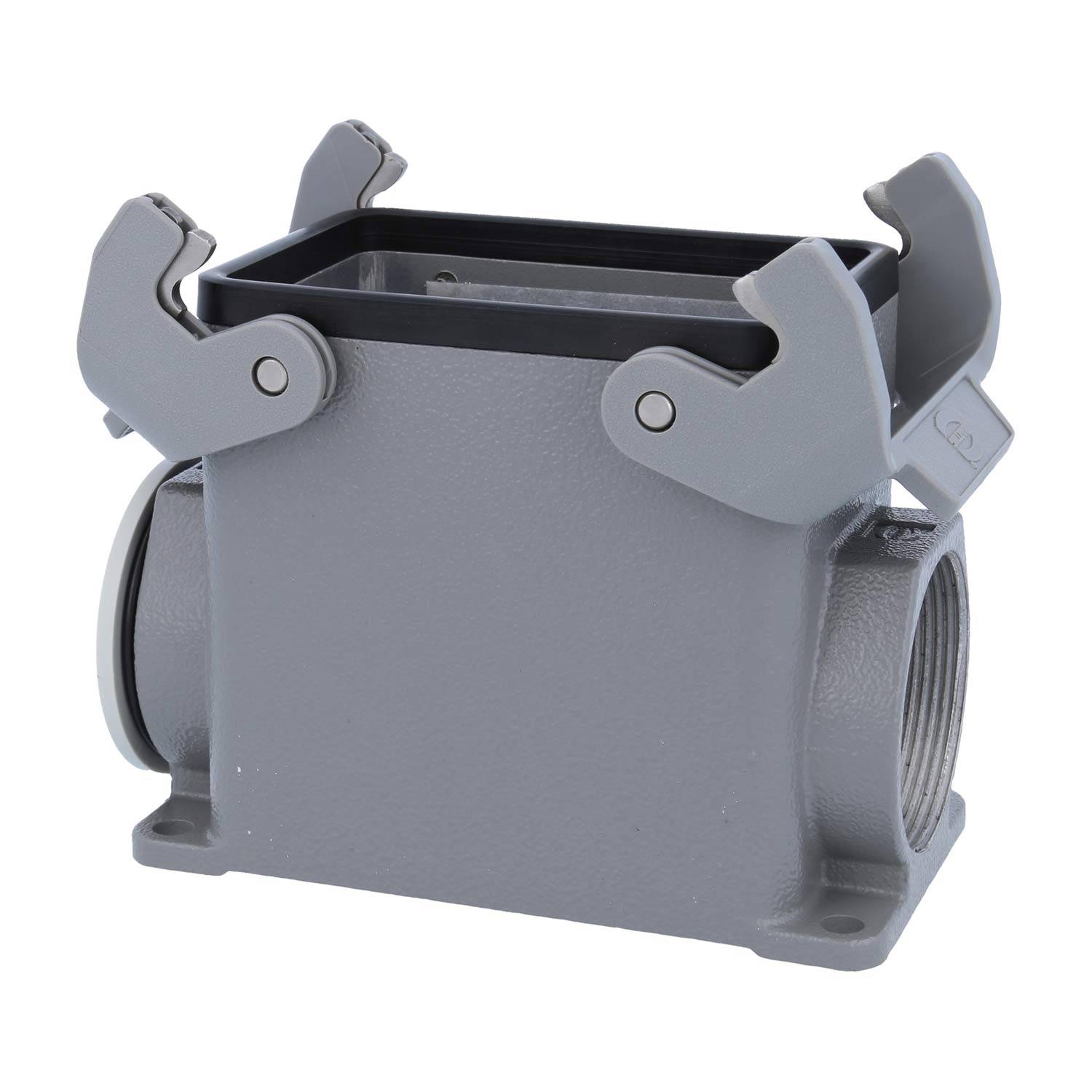 05200320267 HARTING Han 32A Sockelgehäuse hoch, 1xM40 seitlicher Kabelabgang, mit 2 Querbügeln Verschraubung M40