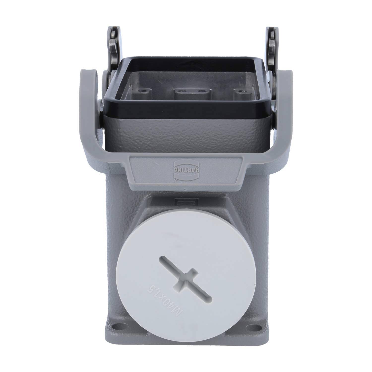 05200320267 HARTING Han 32A Sockelgehäuse hoch, 1xM40 seitlicher Kabelabgang, mit 2 Querbügeln Verschraubung M40