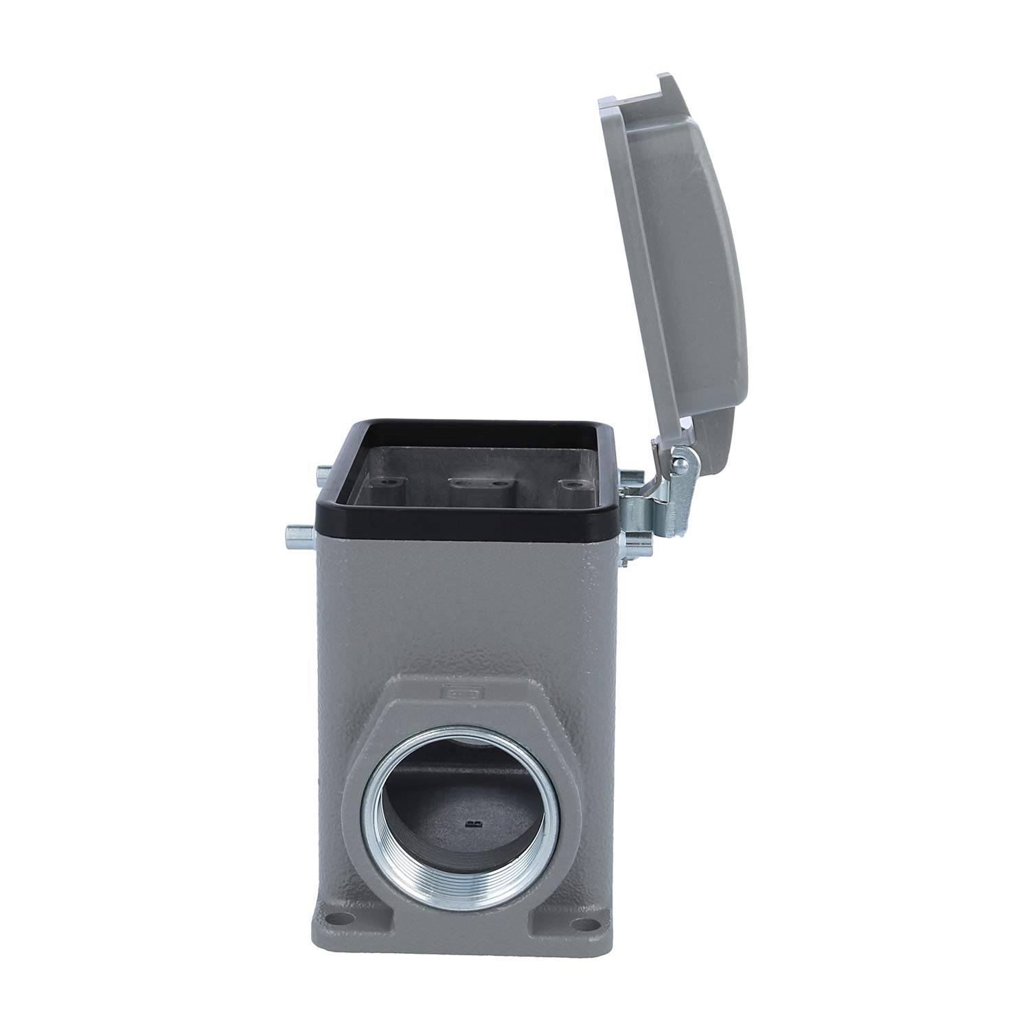 05200320266 HARTING Han 32A Sockelgehäuse hoch, 2xM32 seitlicher Kabelabgang, für 2 Bügel (am Oberteil) mit Schutzkappe