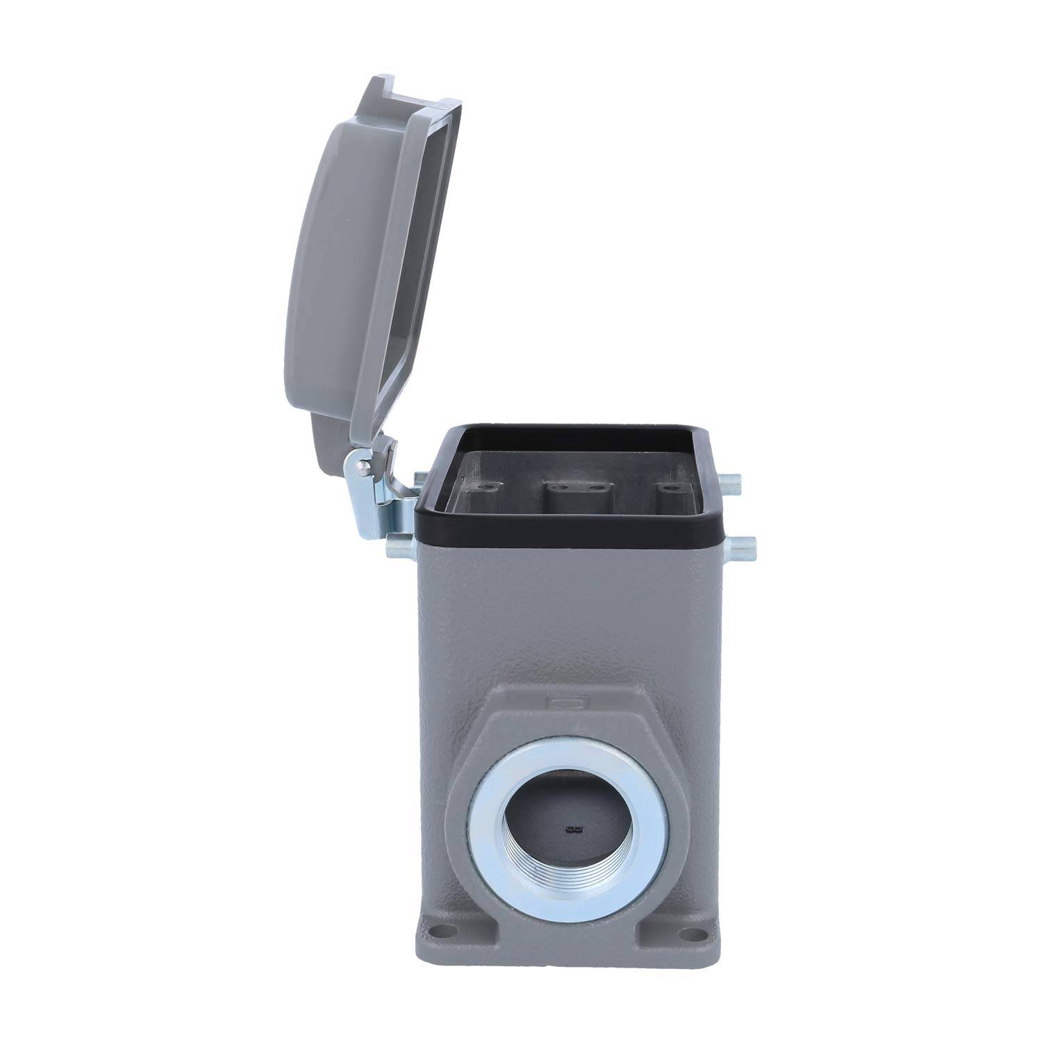 05200320264 HARTING Han 32A Sockelgehäuse hoch, 2xM25 seitlicher Kabelabgang, für 2 Bügel (am Oberteil) mit Schutzkappe