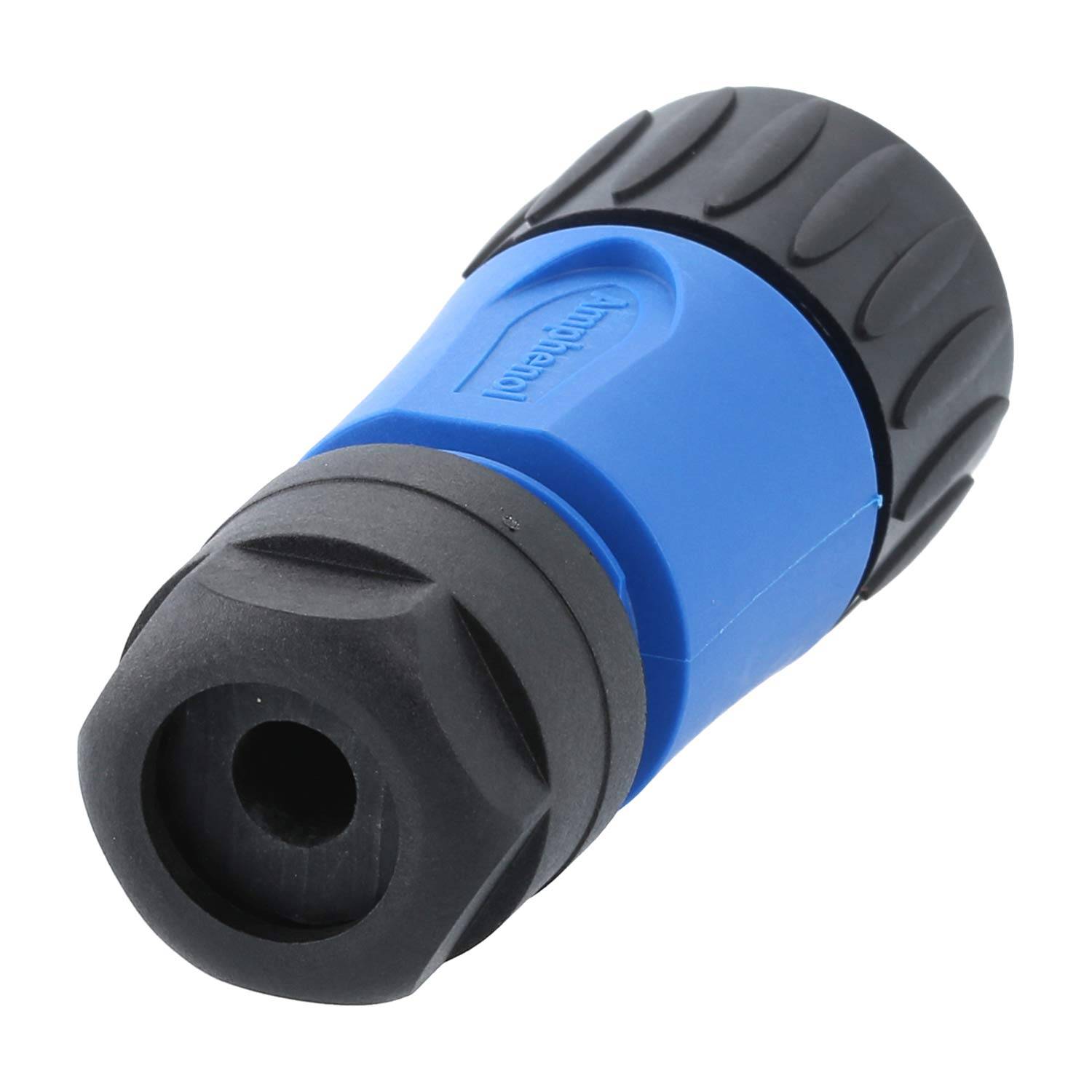 Aqua Systems Gartenschlauch-Brause in Blau und Schwarz, mit strukturiertem Griff und einstellbarem Sprüheinstellungsrad.