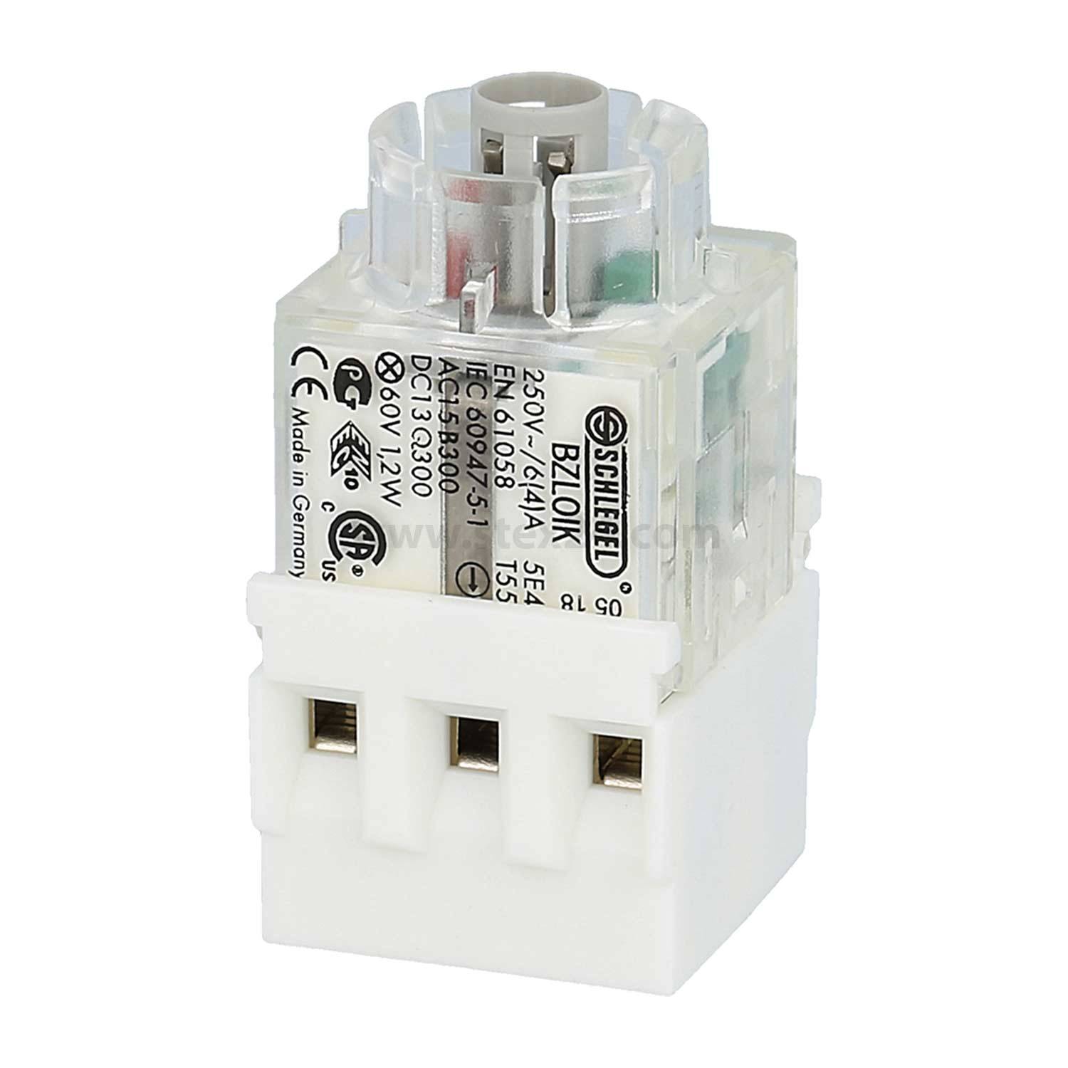 BZLOIK Georg Schlegel Leucht-Tastkontaktgeber, 1Ö + 1S Kontaktgeber BZ_K, beleuchtbar Schraubanschluss, Querschnitt