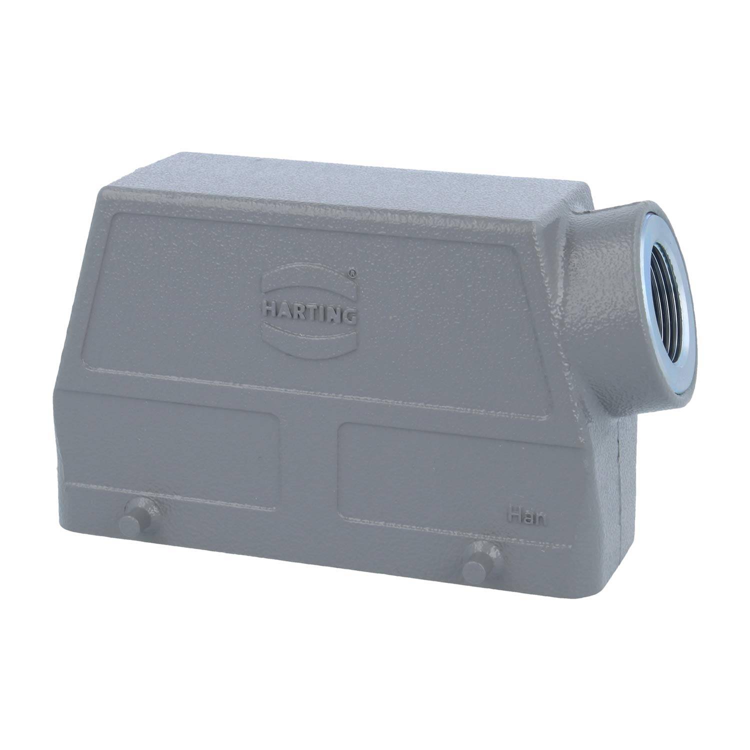 05300240561 HARTING Han 24B Tüllengehäuse hoch, 1xM25 seitlicher Kabelabgang, für 2 Bügel (am Unterteil) Verschraubung