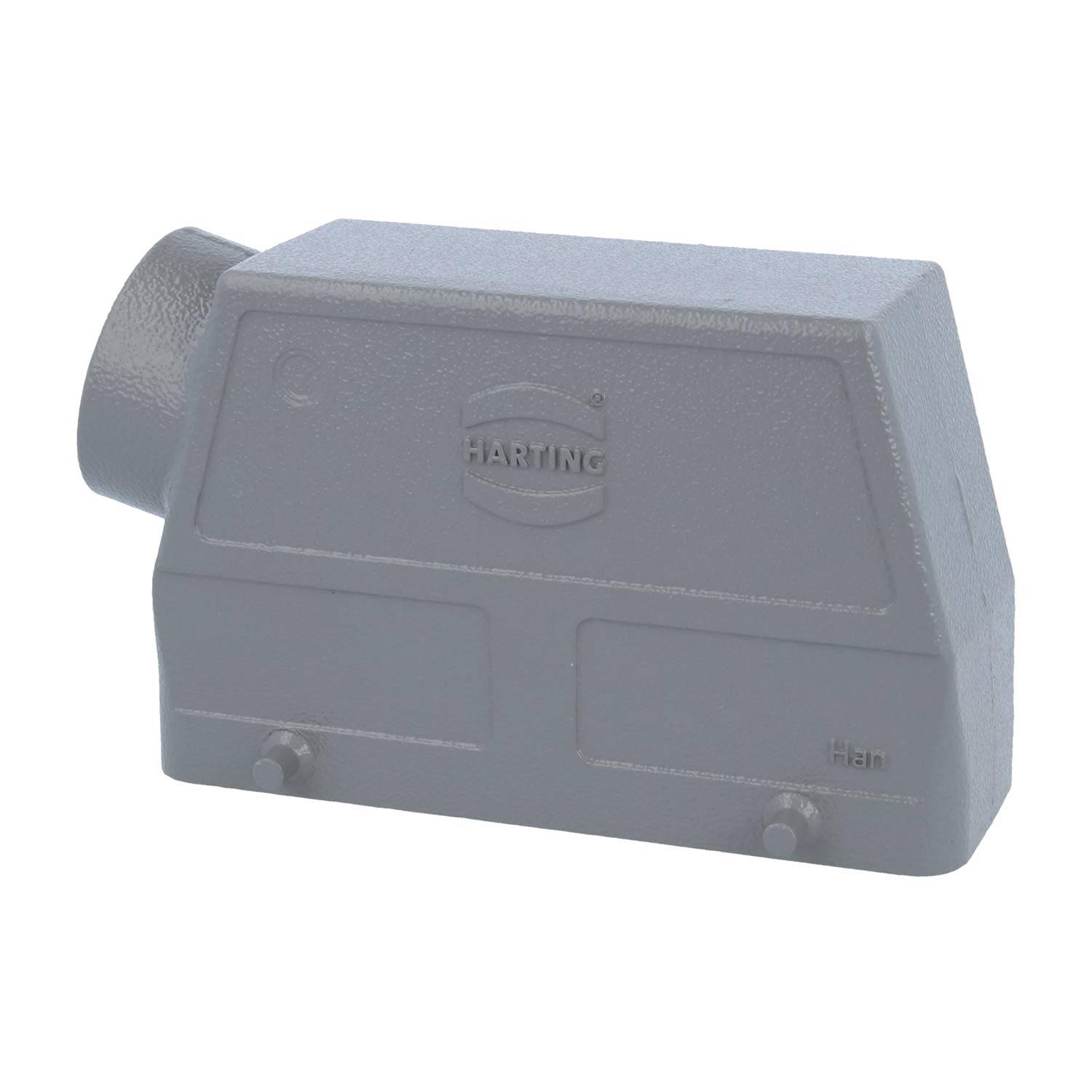 05300240561 HARTING Han 24B Tüllengehäuse hoch, 1xM25 seitlicher Kabelabgang, für 2 Bügel (am Unterteil) Verschraubung