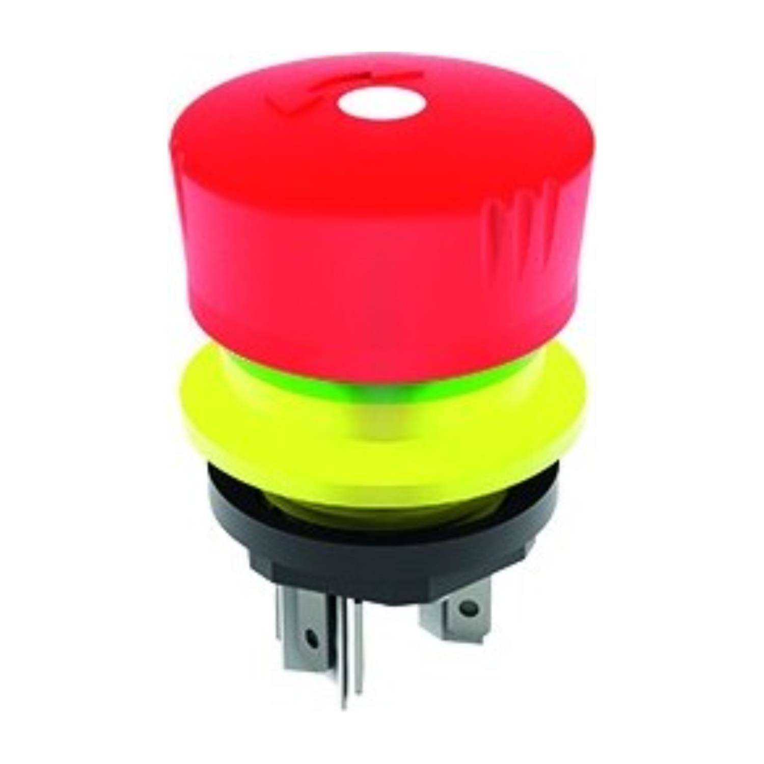 YVLOO_AU Georg Schlegel Not-Aus-Schalter / Not-Halt-Taster, 2Ö beleuchtbar, rund, mYnitron Flachstecker 2,8mm x 0,5mm -