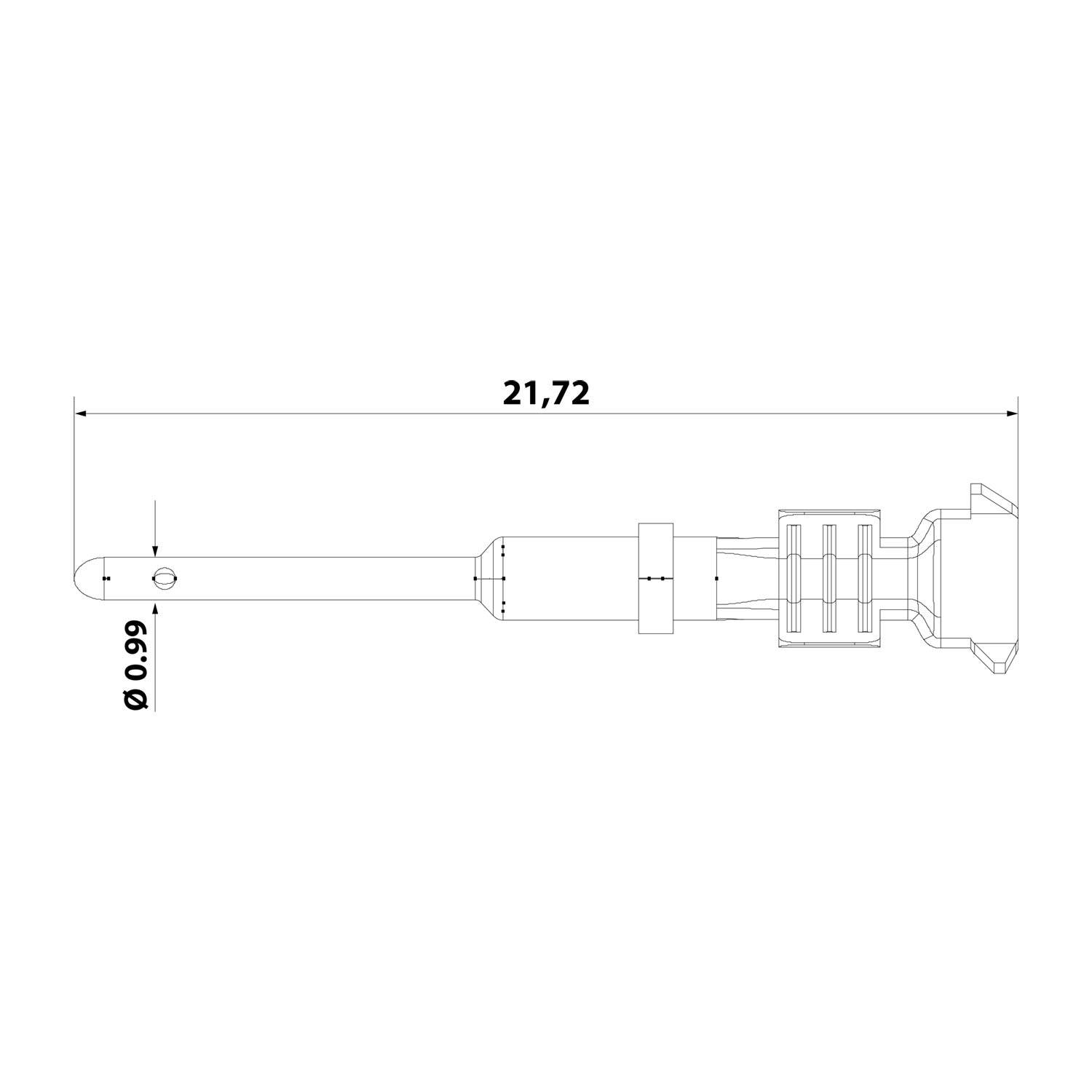 AT60-20-0122 Amphenol AS-KM 109 Crimpkontakt Kontaktstift (M) 0,34mm² - 1,5mm² AWG22 - AWG16 silber Werkstoff
