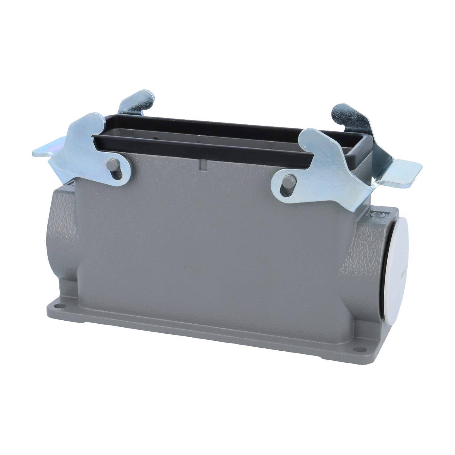 04300240231 HARTING Han 24B Sockelgehäuse hoch, 1xPG29 seitlicher Kabelabgang, mit 2 Querbügeln Verschraubung PG29