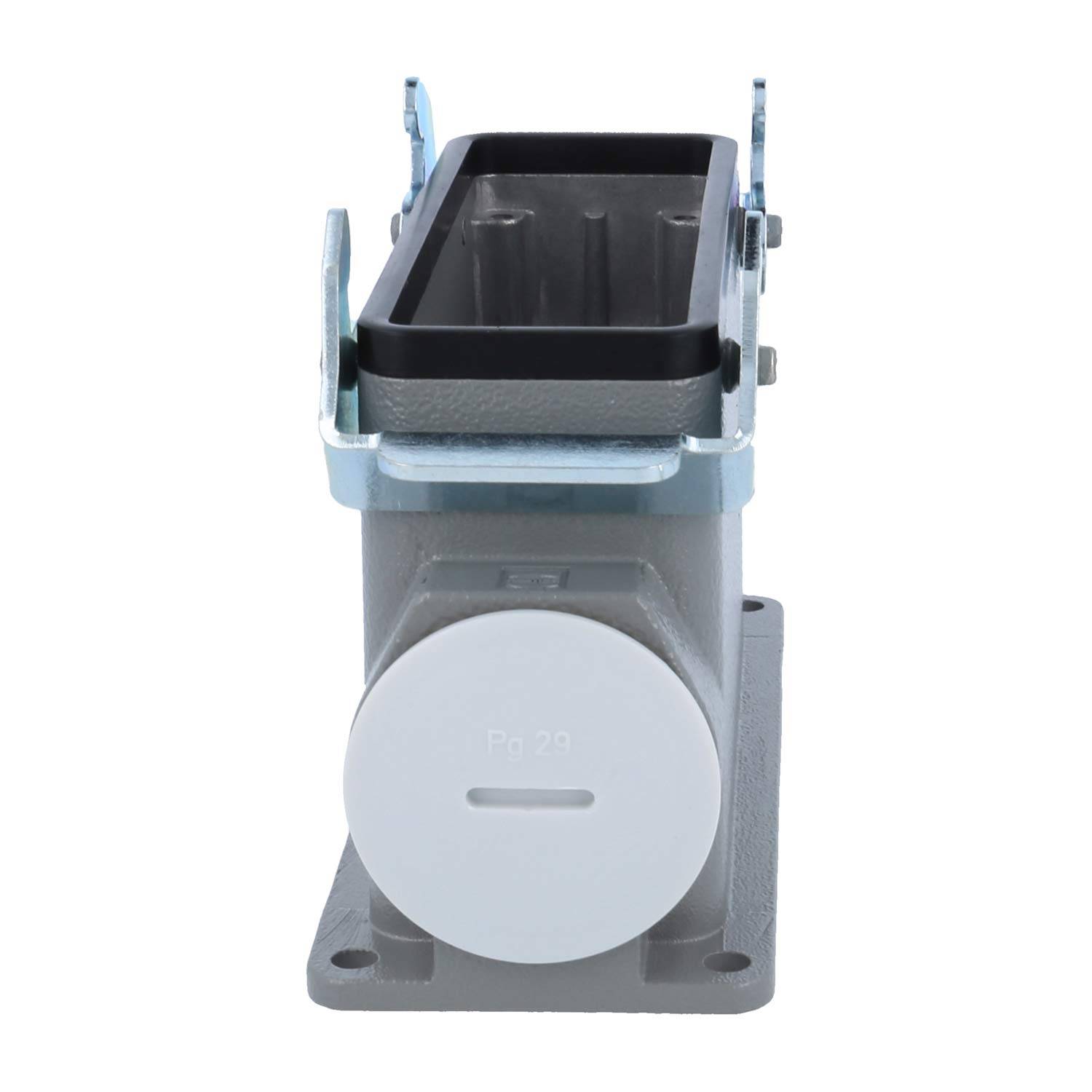 04300240231 HARTING Han 24B Sockelgehäuse hoch, 1xPG29 seitlicher Kabelabgang, mit 2 Querbügeln Verschraubung PG29