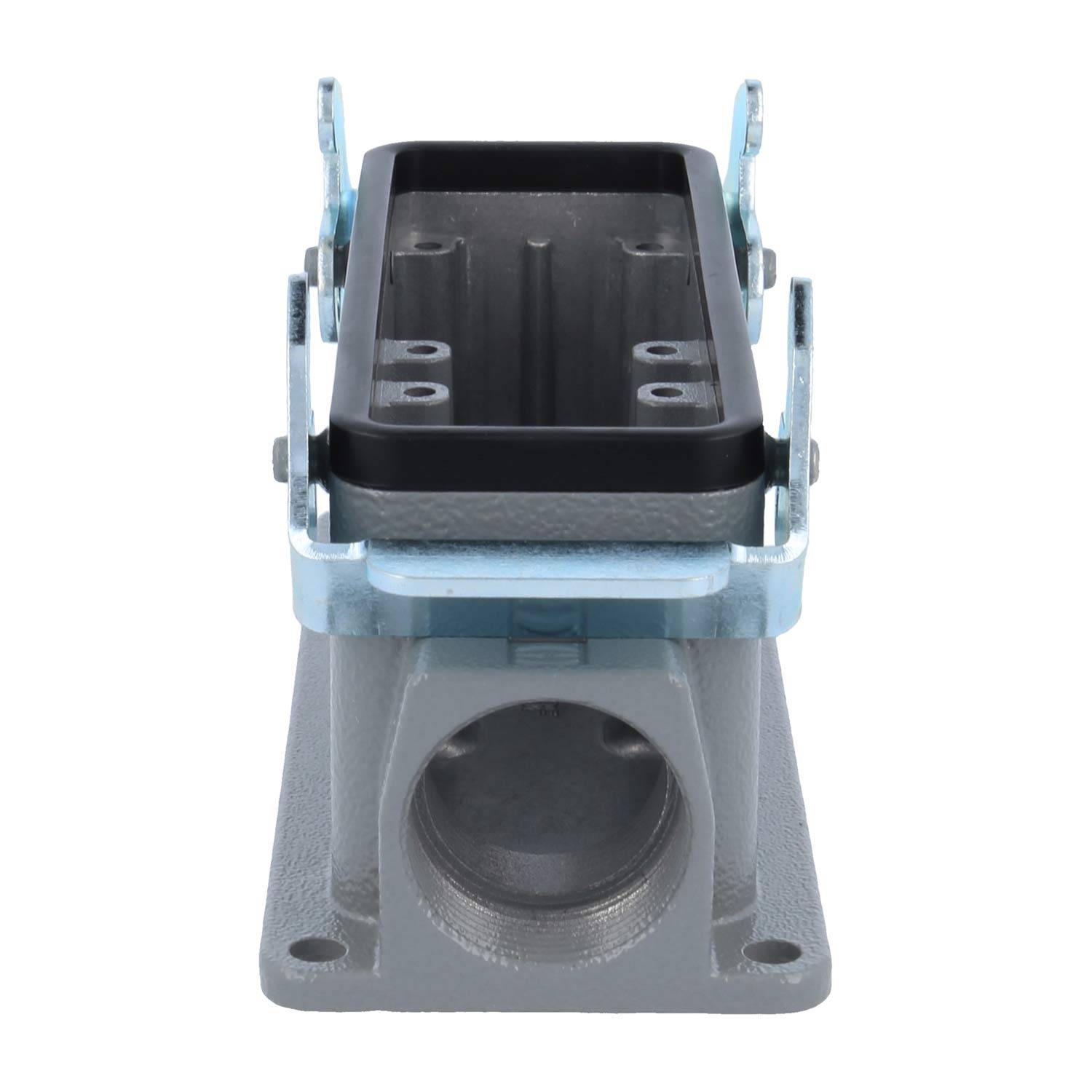 04300241233 HARTING Han 24B für 2 Einsätze Sockelgehäuse niedrig, 1xPG21 seitlicher Kabelabgang, mit 2 Querbügeln