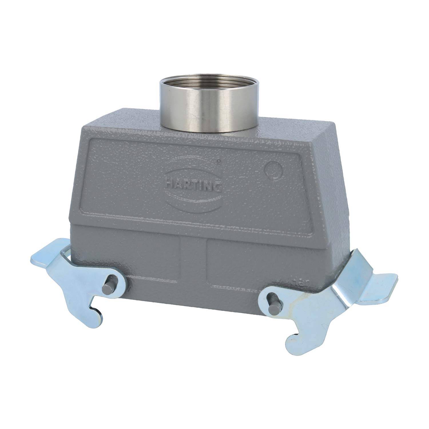 04300240468 HARTING Han 24B Tüllengehäuse hoch, 1xM40 gerader Kabelabgang, mit 2 Querbügeln Verschraubung M40