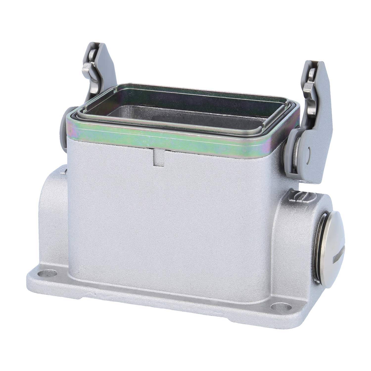 05628061291 HARTING Han 6B EMV Sockelgehäuse niedrig, 1xM20 seitlicher Kabelabgang, mit 1 Längsbügel EMV-Verschraubung