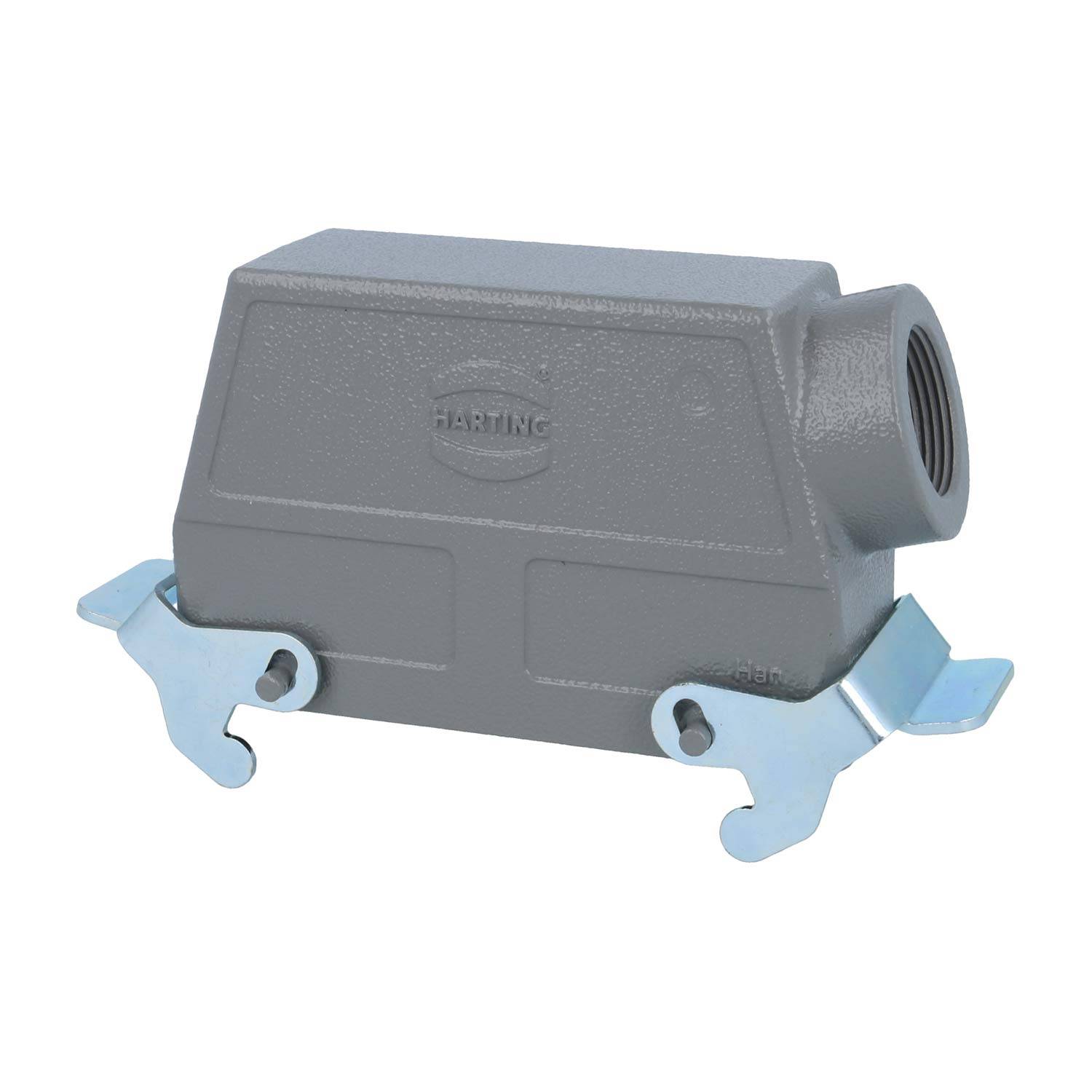 04300240530 HARTING Han 24B Tüllengehäuse hoch, 1xPG21 seitlicher Kabelabgang, mit 2 Querbügeln Verschraubung PG21