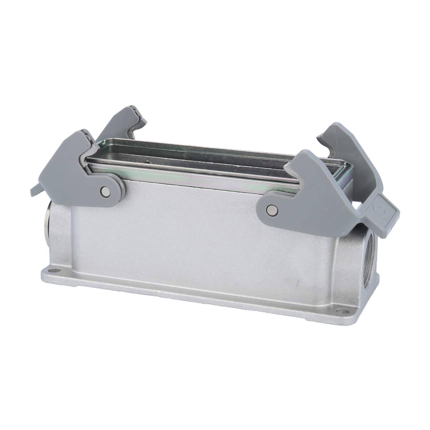 05628241270 HARTING Han 24B EMV Sockelgehäuse niedrig, 1xM25 seitlicher Kabelabgang, mit 2 Querbügeln EMV-Verschraubung