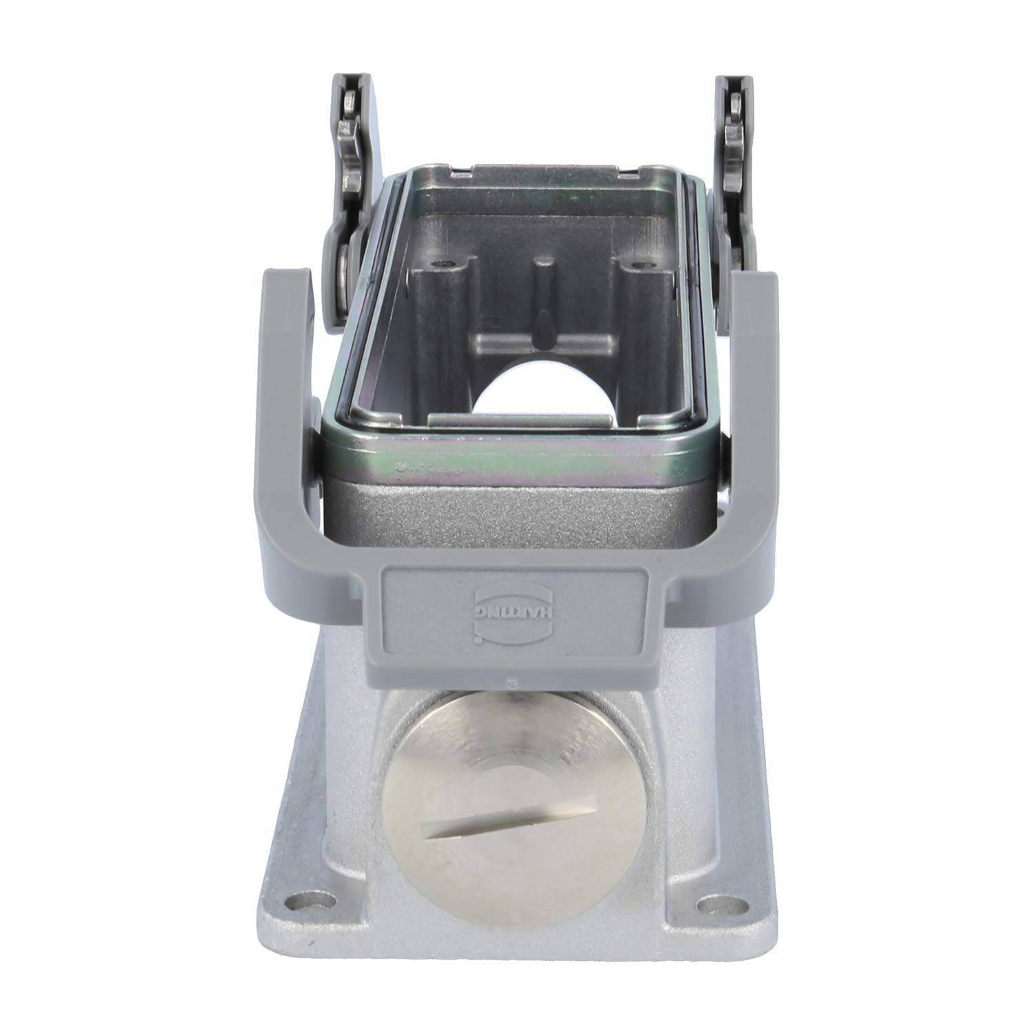 05628241270 HARTING Han 24B EMV Sockelgehäuse niedrig, 1xM25 seitlicher Kabelabgang, mit 2 Querbügeln EMV-Verschraubung