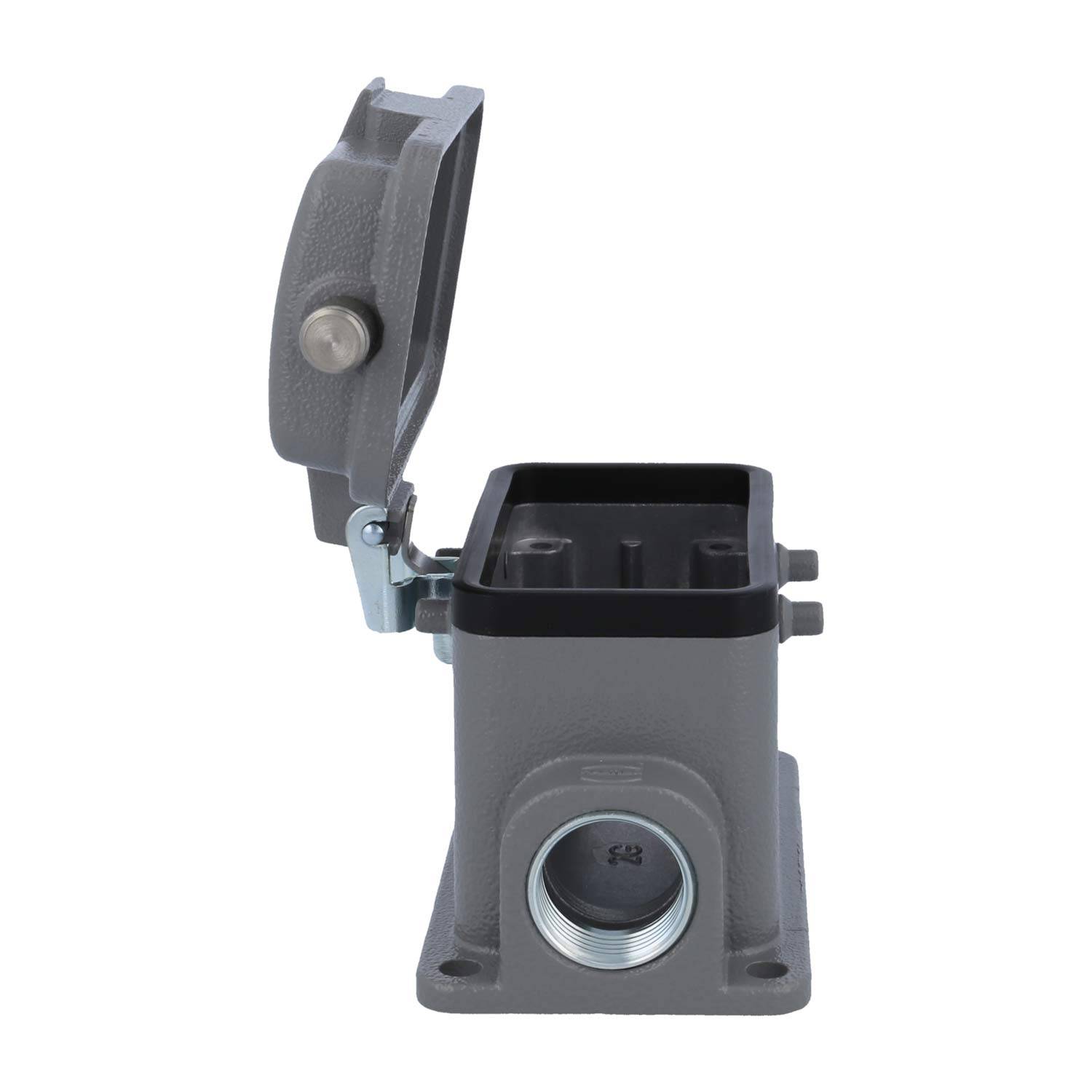 05300102260 HARTING Han 10B Sockelgehäuse niedrig, 2xM20 seitlicher Kabelabgang, für 2 Bügel (am Oberteil) mit