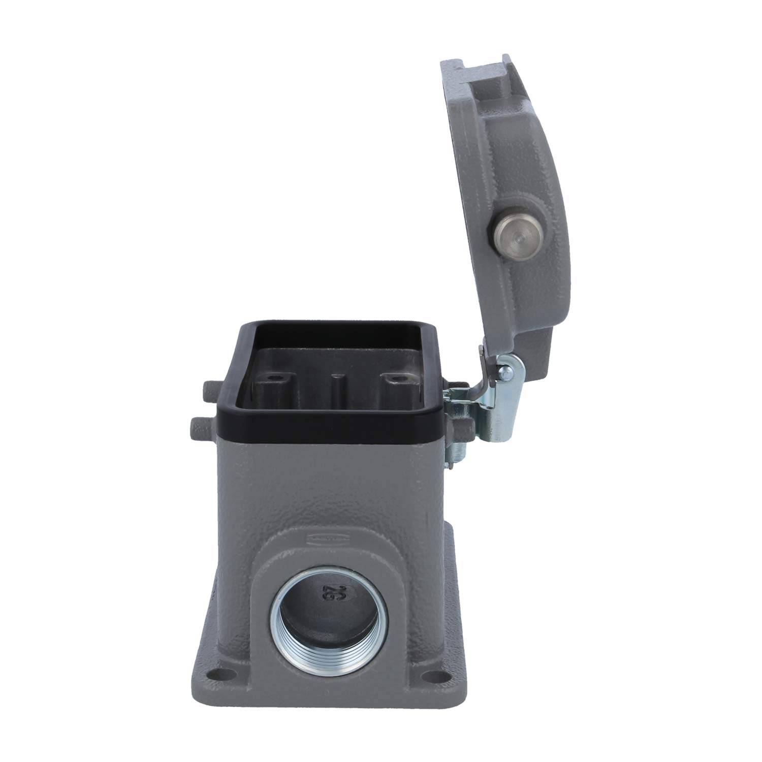 05300102260 HARTING Han 10B Sockelgehäuse niedrig, 2xM20 seitlicher Kabelabgang, für 2 Bügel (am Oberteil) mit