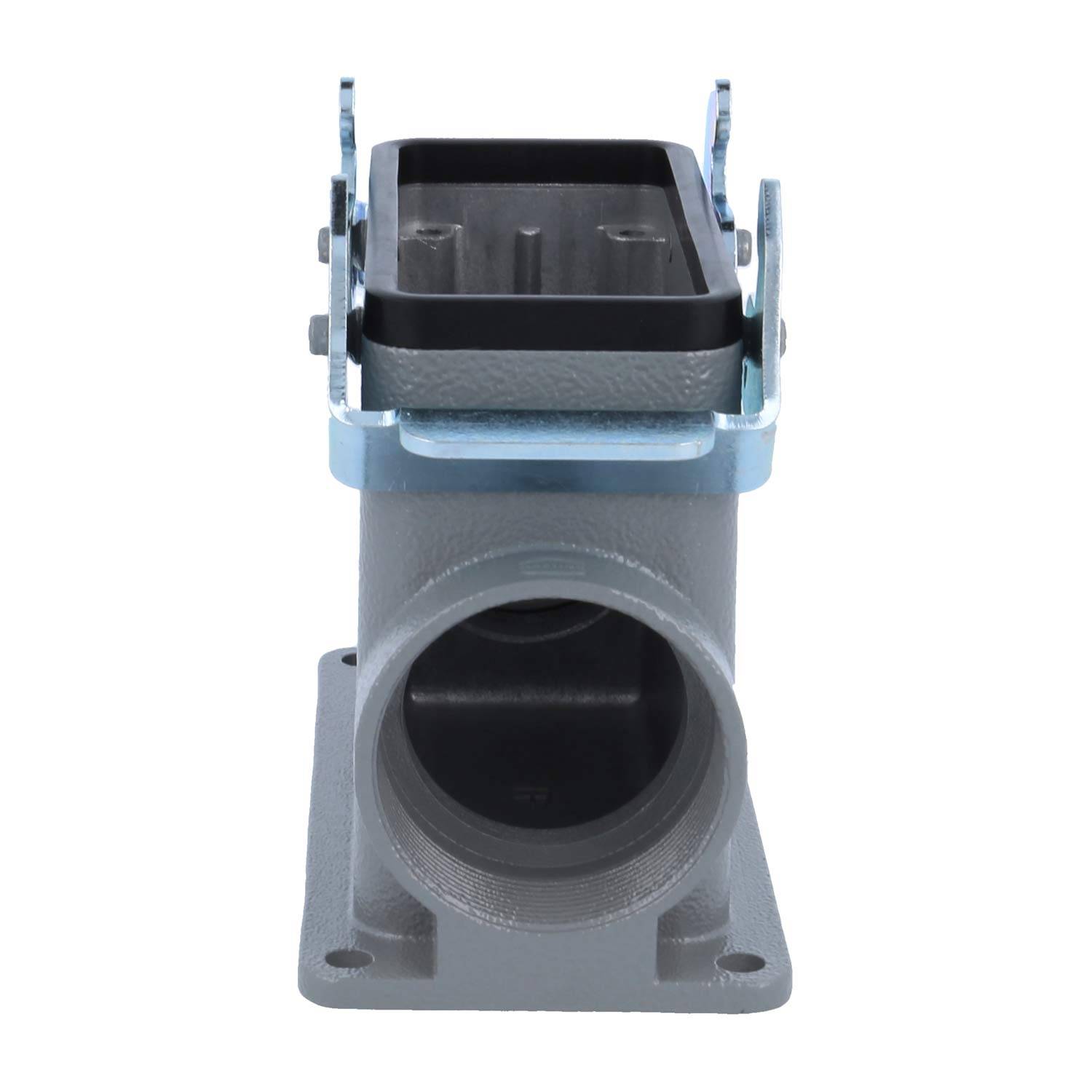 04300160280 HARTING Han 16B Sockelgehäuse hoch, 1xM40 seitlicher Kabelabgang, mit 2 Querbügeln Verschraubung M40