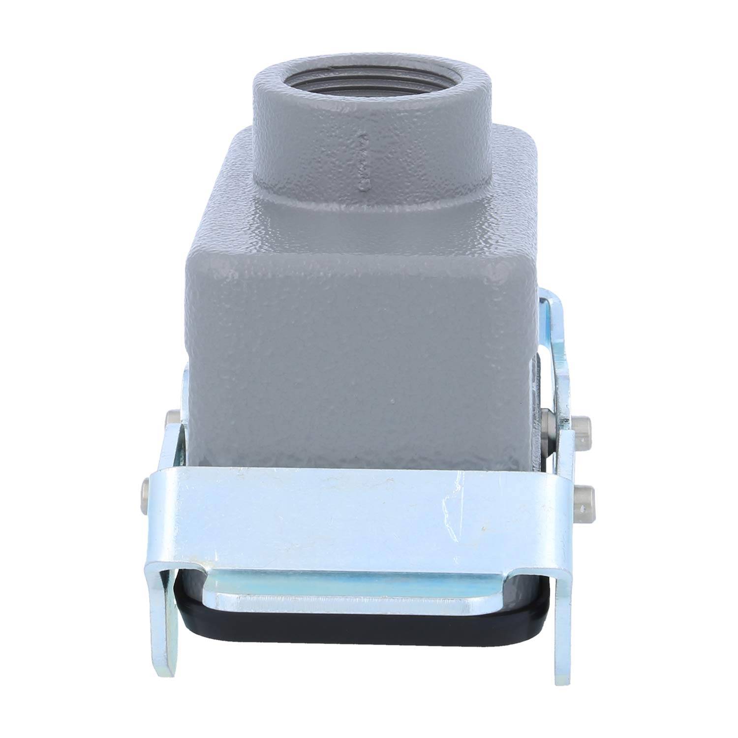 04300101731 HARTING Han 10B Kupplungsgehäuse niedrig, 1xPG16 gerader Kabelabgang, mit 2 Querbügeln Verschraubung PG16