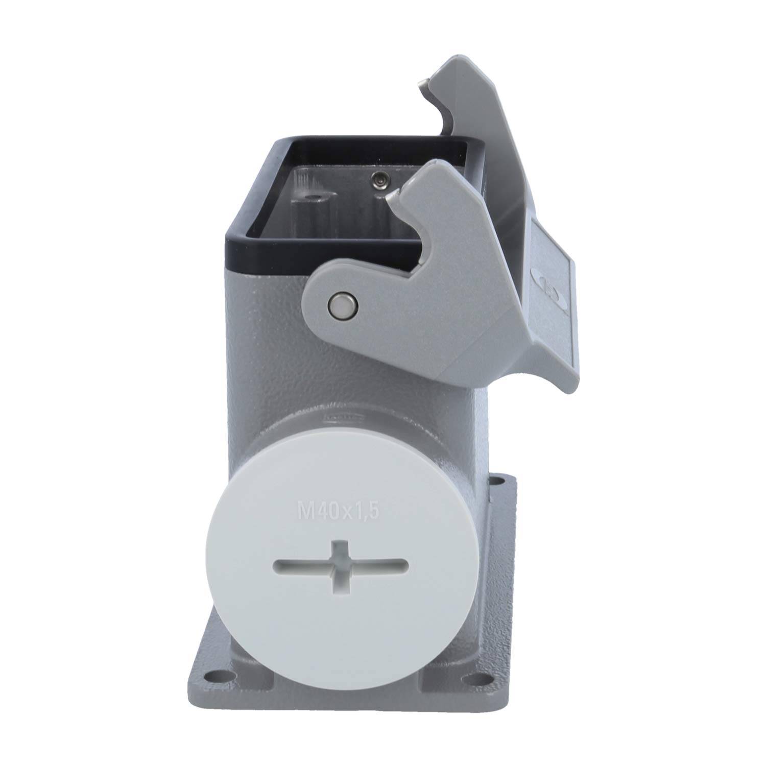 05300160281 HARTING Han 16B Sockelgehäuse hoch, 1xM40 seitlicher Kabelabgang, mit 1 Längsbügel Verschraubung M40