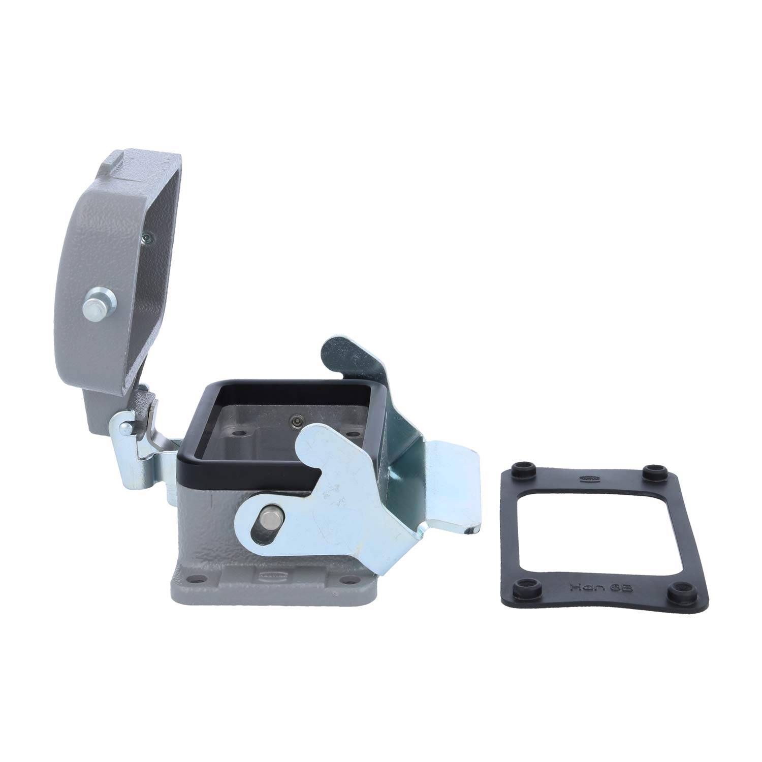 04300060318 HARTING Han 6B Anbaugehäuse mit 1 Längsbügel mit Schutzkappe Metall - 1Stück