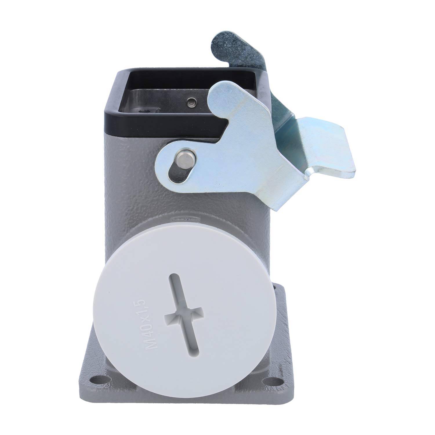 04300060271 HARTING Han 6B Sockelgehäuse hoch, 1xM40 seitlicher Kabelabgang, mit 1 Längsbügel Verschraubung M40