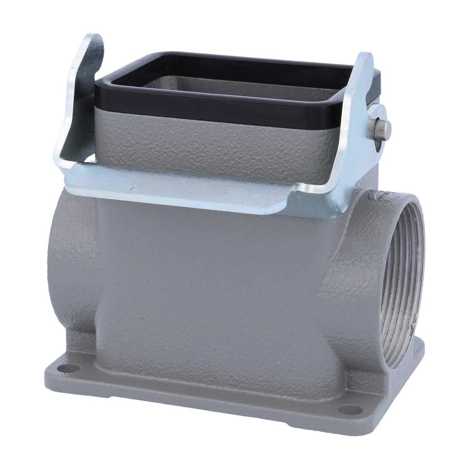 04300060267 HARTING Han 6B Sockelgehäuse hoch, 2xM40 seitlicher Kabelabgang, mit 1 Längsbügel Verschraubung M40