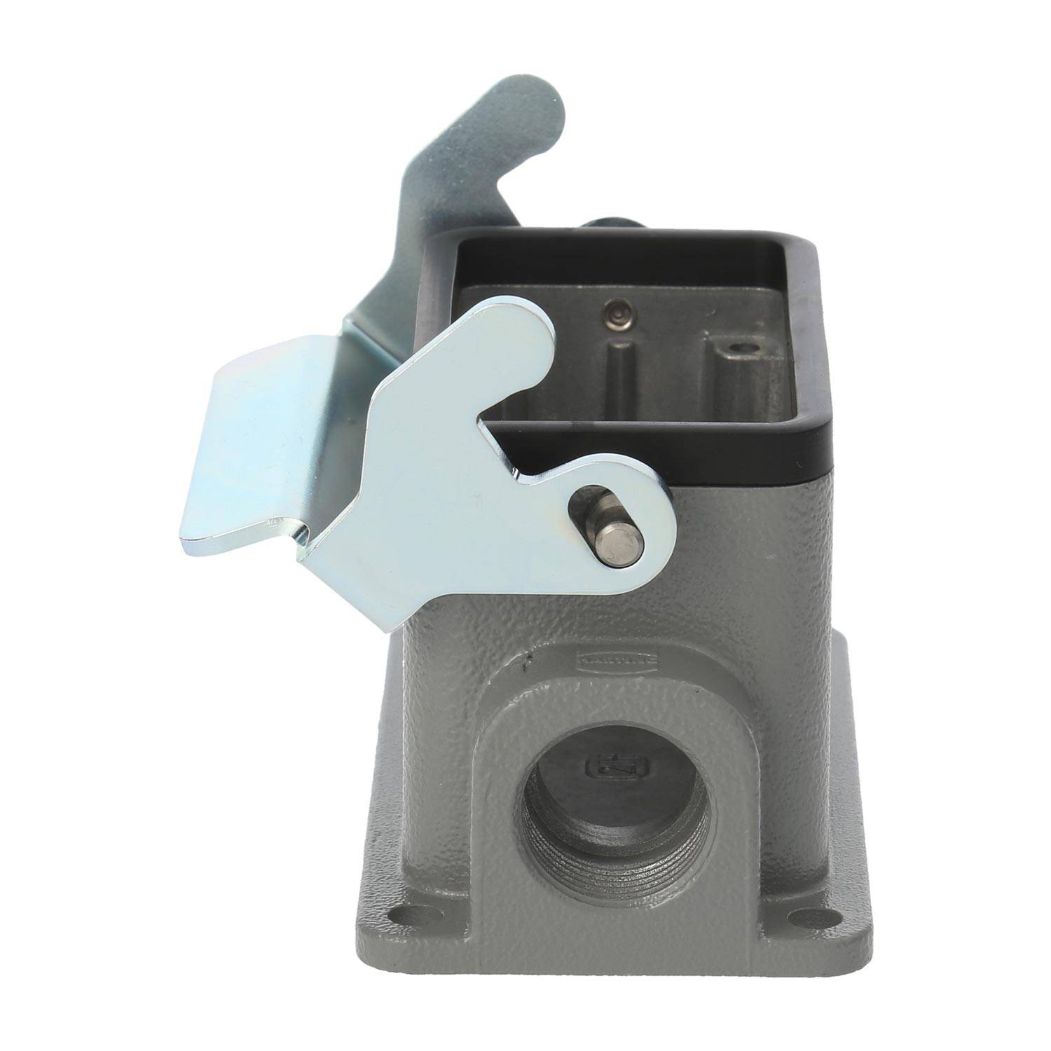 04300101251 HARTING Han 10B Sockelgehäuse niedrig, 1xPG16 seitlicher Kabelabgang, mit 1 Längsbügel Verschraubung PG16
