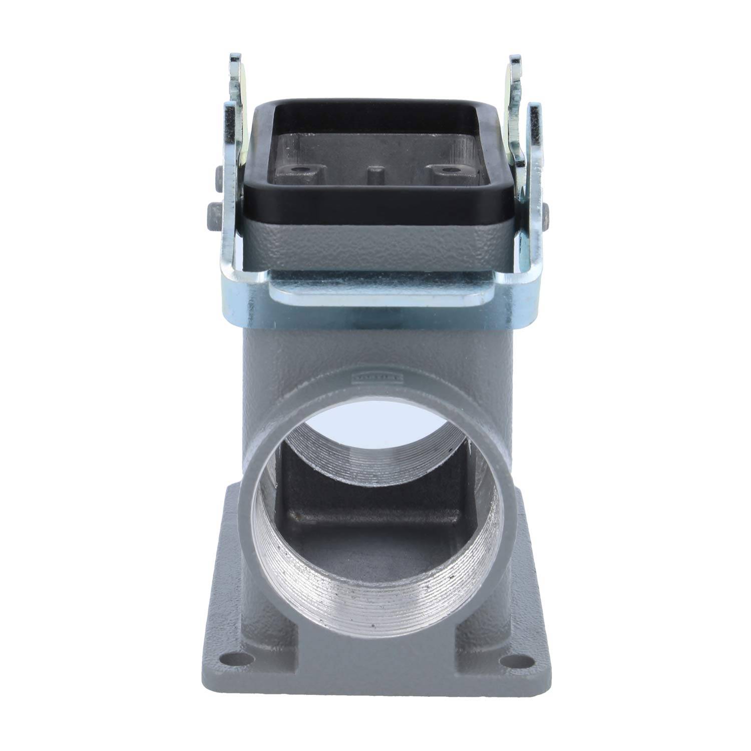 04300100274 HARTING Han 10B Sockelgehäuse hoch, 2xM40 seitlicher Kabelabgang, mit 2 Querbügeln Verschraubung M40