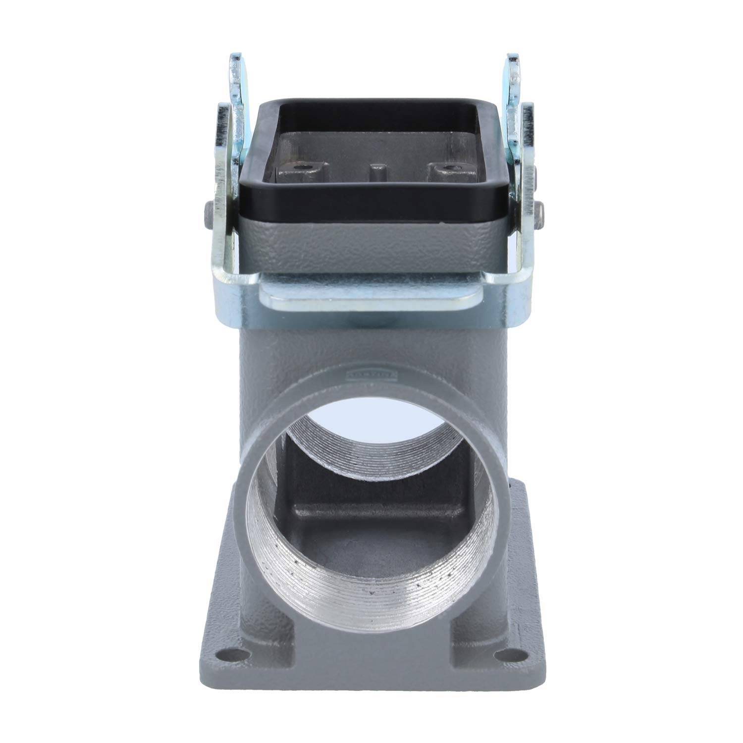 04300100274 HARTING Han 10B Sockelgehäuse hoch, 2xM40 seitlicher Kabelabgang, mit 2 Querbügeln Verschraubung M40