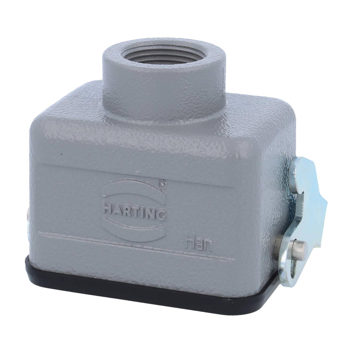 04300061750 HARTING Han 6B Kupplungsgehäuse niedrig, 1xPG13,5 gerader Kabelabgang, mit 1 Längsbügel Verschraubung