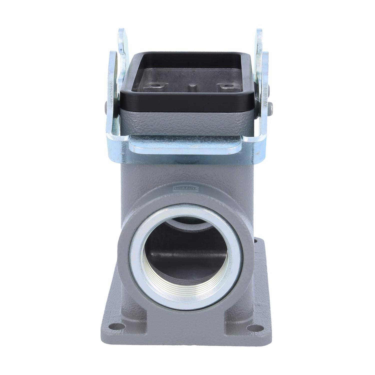 04301100272 HARTING Han 10B Sockelgehäuse hoch, 2xPG21 seitlicher Kabelabgang, mit 2 Querbügeln Verschraubung PG21