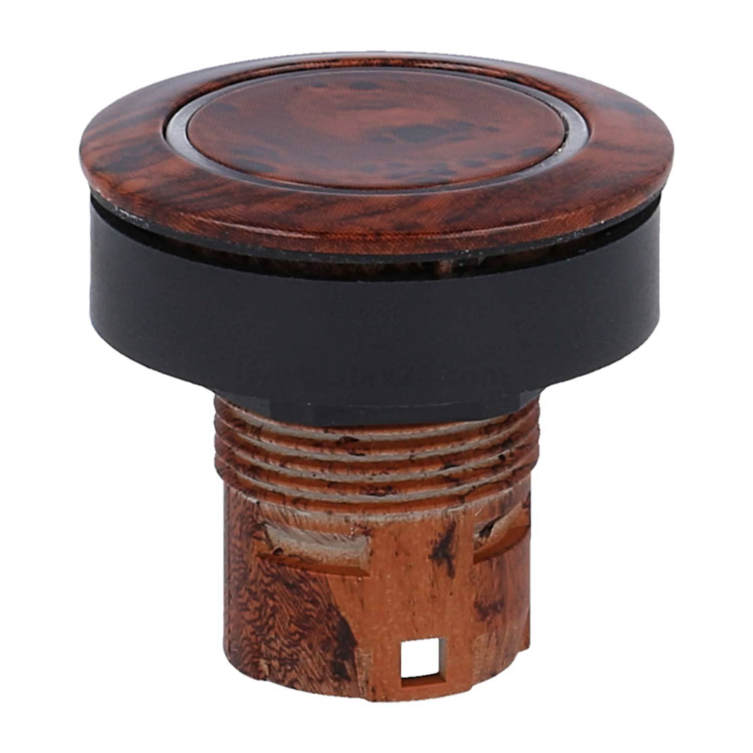RRJTLRE01 Georg Schlegel Drucktaste mit Ringbeleuchtung, und Wurzelholzdekor beleuchtbar, rund, RONTRON-R-JUWEL Hub