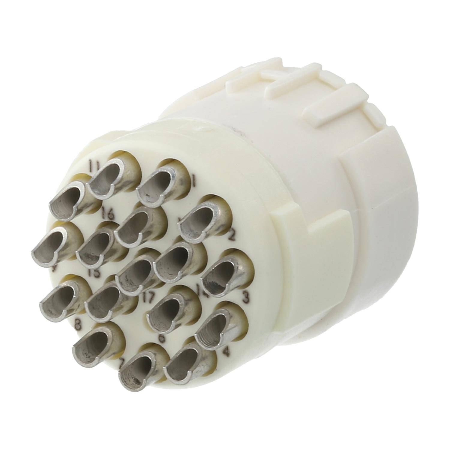 7001917104 HUMMEL M23 Signal Löt-Kontakteinsatz Buchse Lötanschluss, Polzahl 17-polig 160V, 8A, Farbe weiß - 1Stück