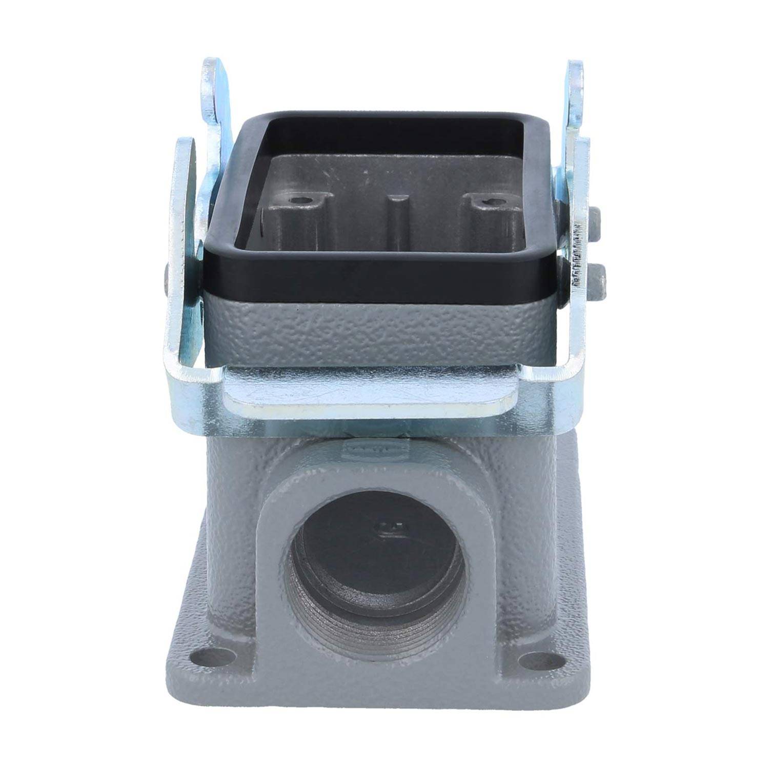 04301101231 HARTING Han 10B Sockelgehäuse niedrig, 1xPG16 seitlicher Kabelabgang, mit 2 Querbügeln Verschraubung PG16