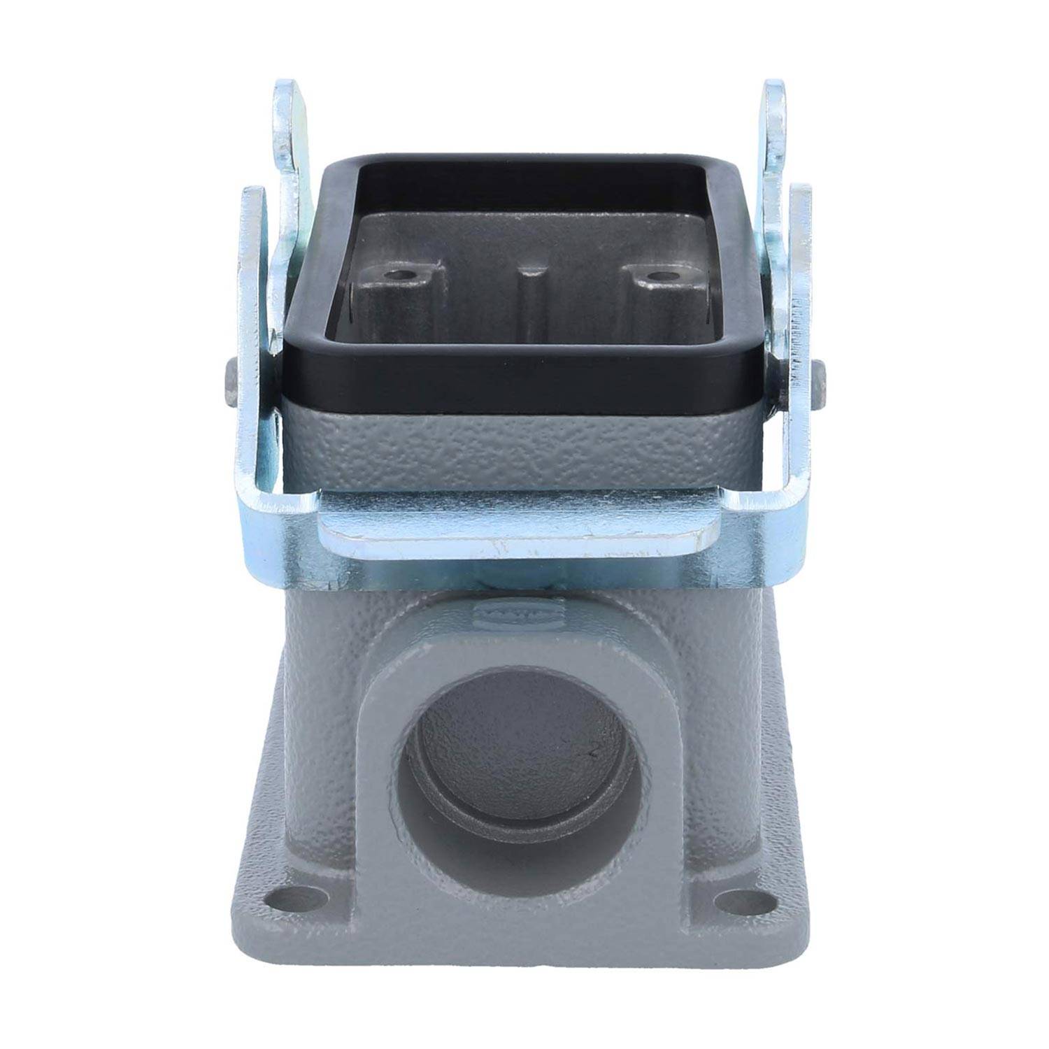 04301101231 HARTING Han 10B Sockelgehäuse niedrig, 1xPG16 seitlicher Kabelabgang, mit 2 Querbügeln Verschraubung PG16