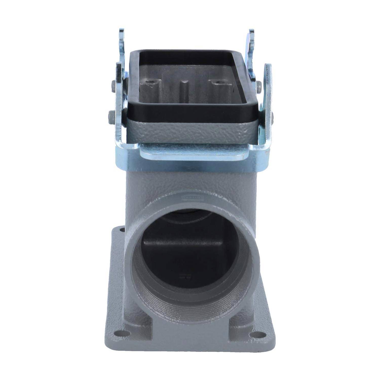 04301160280 HARTING Han 16B Sockelgehäuse hoch, 1xM40 seitlicher Kabelabgang, mit 2 Querbügeln Verschraubung M40