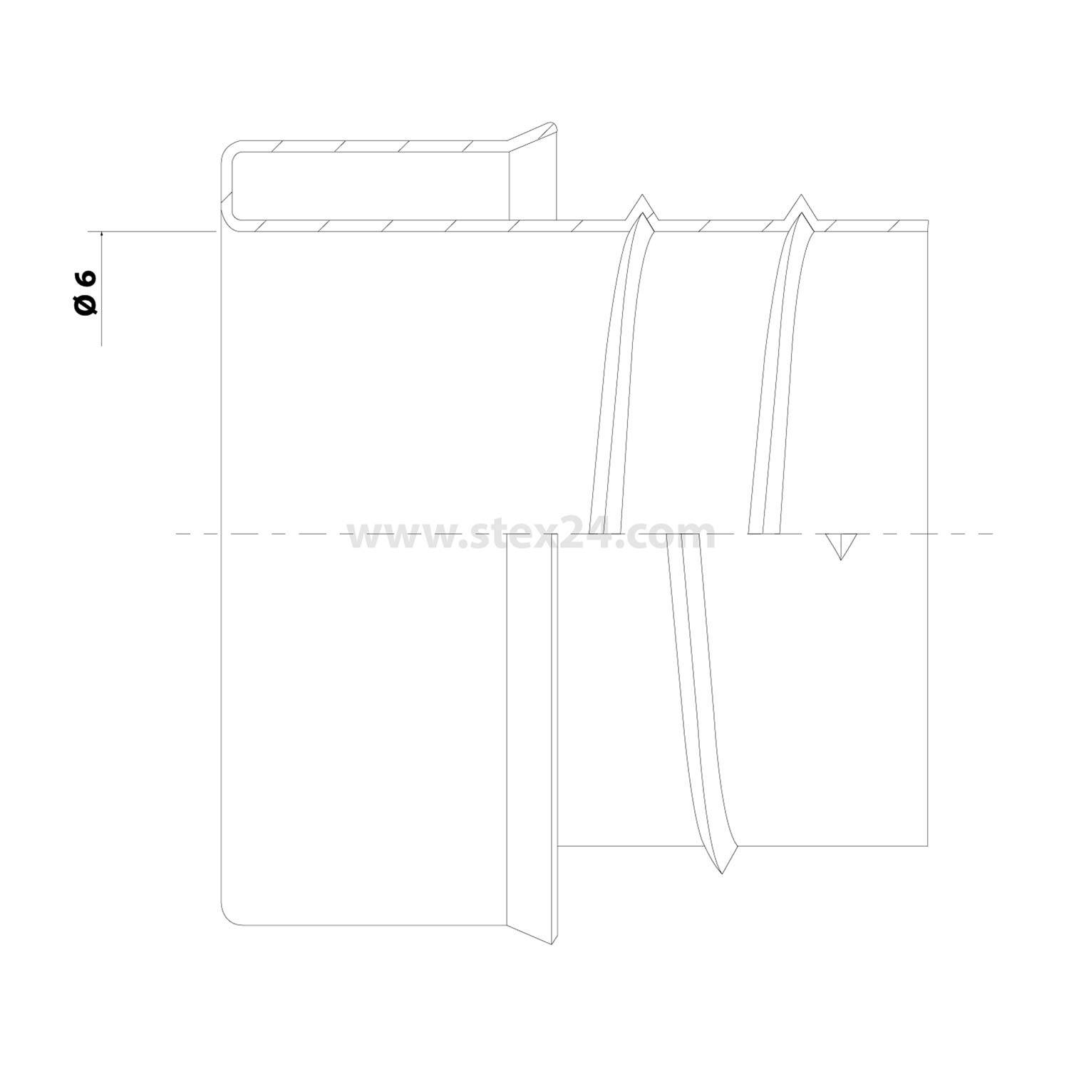 158544/2 FLEXA EEM Endtülle/Innentülle einschraubbar offen für Schlauch-Außendurchmesser 10,0mm für